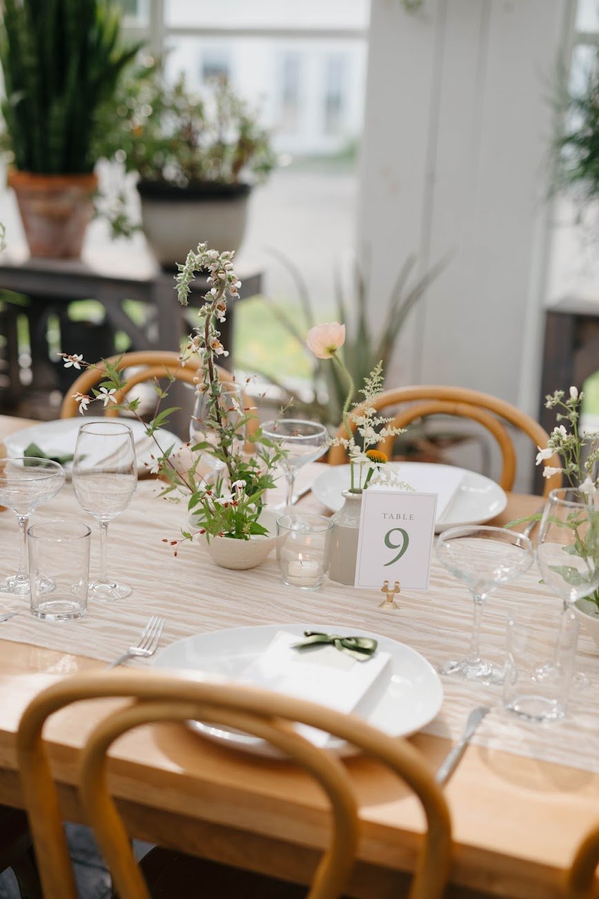 Hudson Valley wedding with gorgeous early summer floral assortments in small vessels   