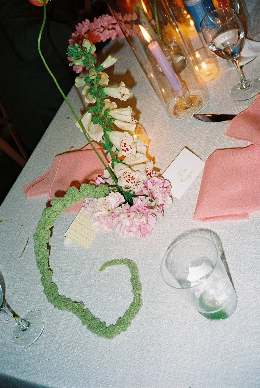  Weird and wonderful flowers look like fluffy tentacles crawling cross the table 