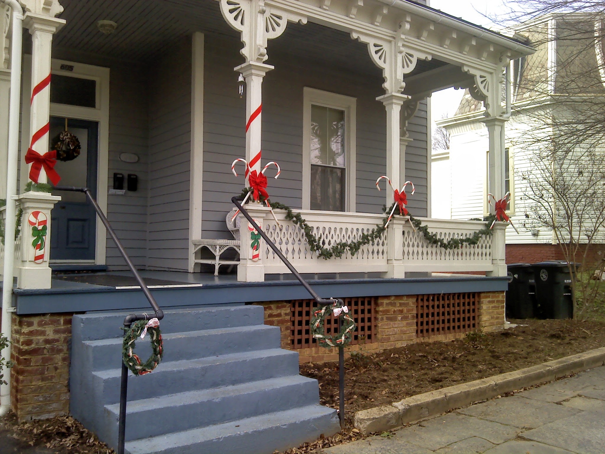 Harrison Street Duplex decorated for Christmas