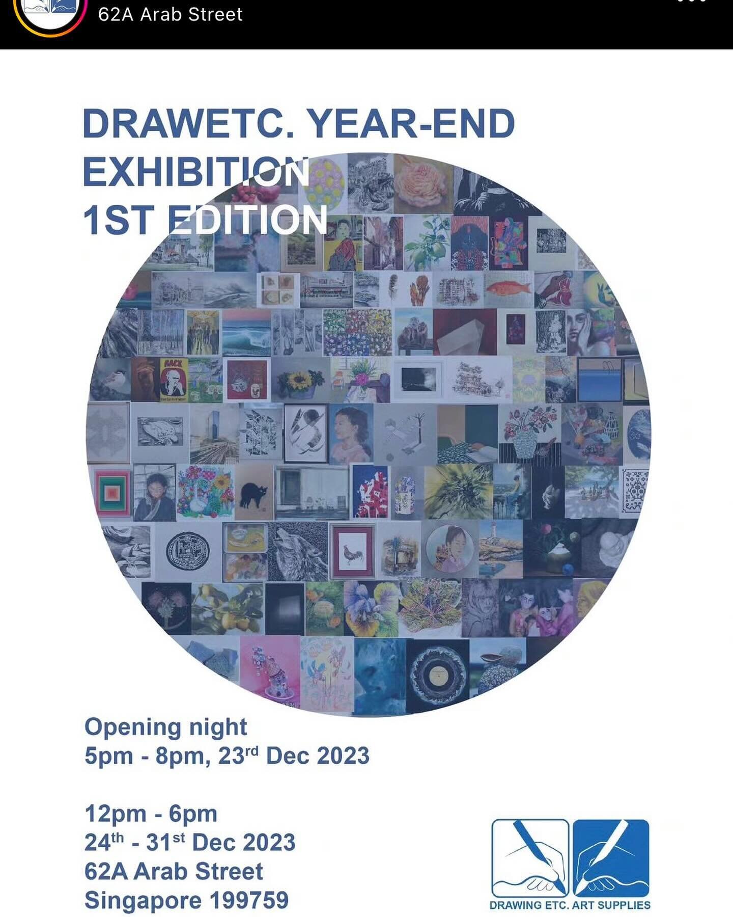I am grateful to participate in @drawetc._ &lsquo;s opening exhibition, with 100+ other talented artists in Singapore! Please come down and check it out if you&rsquo;re free! For everyone who cares I am alive and well, and will begin my slow march to