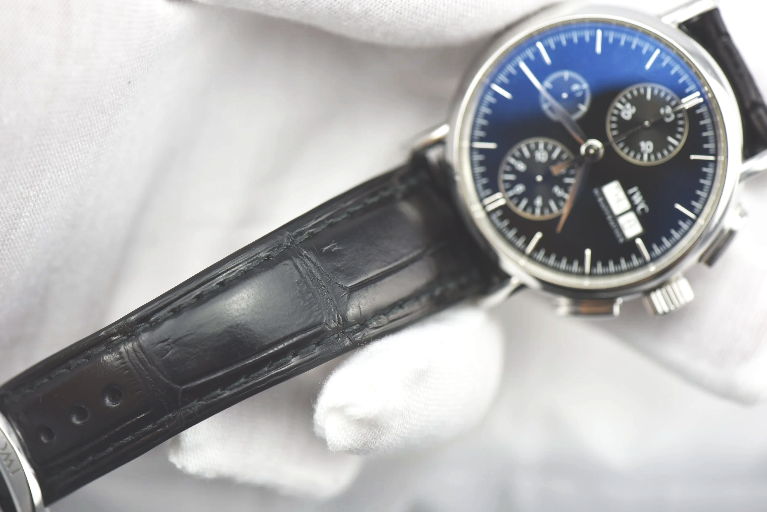 Replacement Strap in Black Crocodile