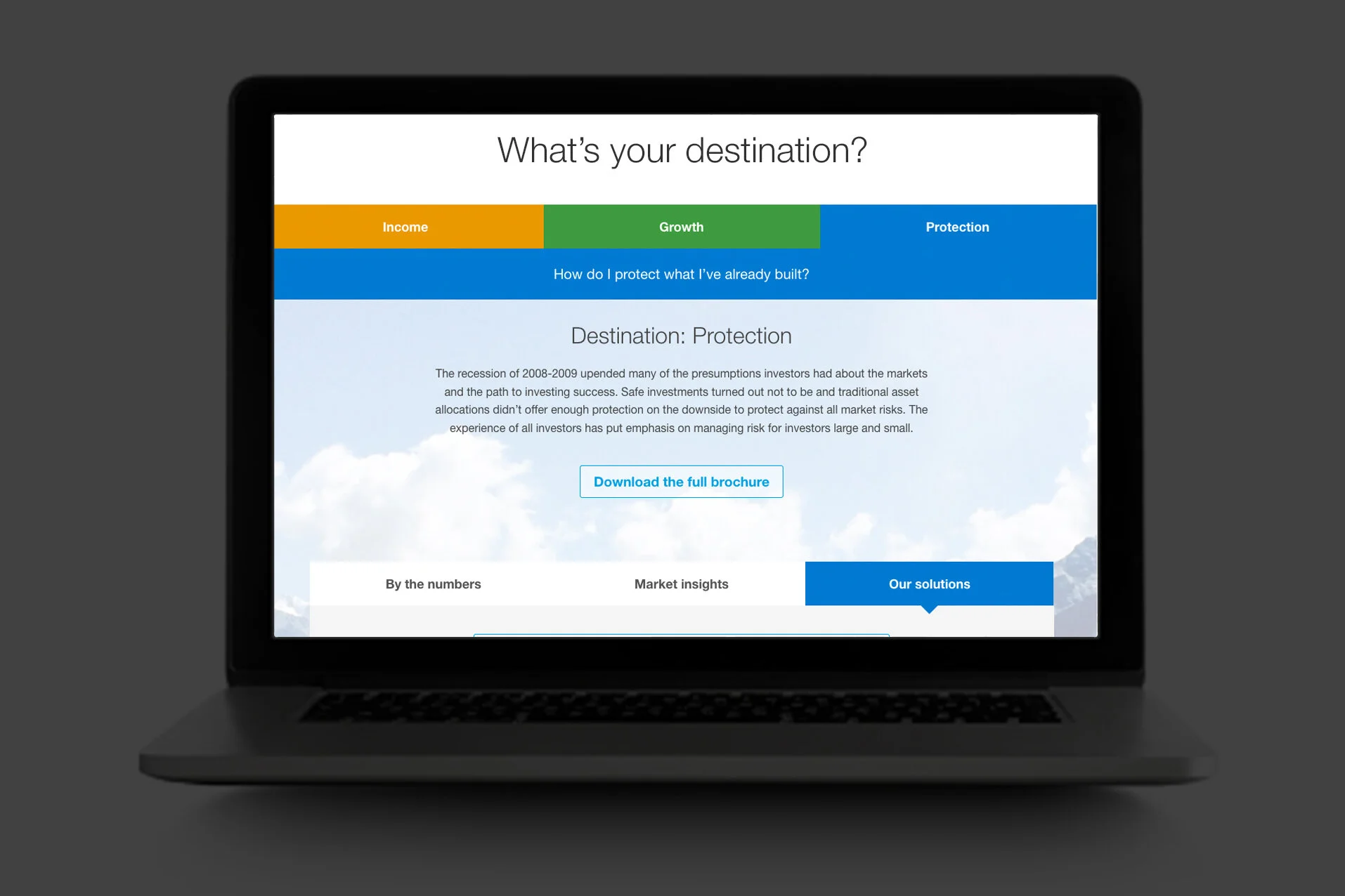 Campaign landing page