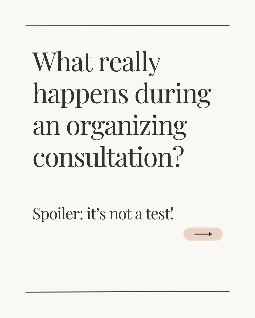 Think you need a perfect, clutter-free home before calling a professional organizer? Think again! 😅 
In a 45-minute consultation, we’ll see your space as it is, listen to what’s stressing you out, and give practical ideas you can use