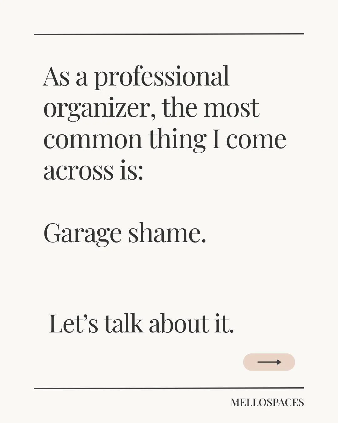 Most people feel embarrassed about their garage, but the truth is: it&rsquo;s extremely common. It&rsquo;s the easiest space to ignore, and over time it turns into a catch-all for everything that doesn&rsquo;t have a home.⁣
⁣
The good news? A clutter