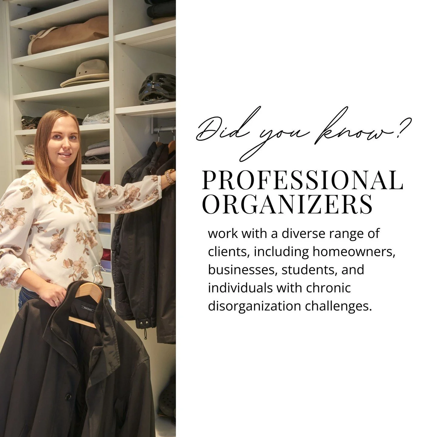 Struggling to keep your home, office, or life organized? You&rsquo;re not alone! ✨ Professional organizers work with homeowners, businesses, students, and anyone facing chronic disorganization.⁣
⁣
Let&rsquo;s create a system that actually works for y