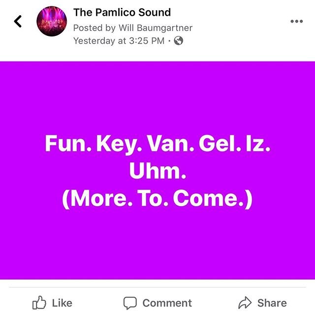 Shit&rsquo;s about to get real, so stay tuned. And safe, and strong, and sure that We 💜 U. #thepamlicosound #realnews #recording #newmanagement #coloradomusic #funknsoul #funknfun #funk #soul #jazz #rnb #fanlove #musicianlife #musicianlove #newsongs