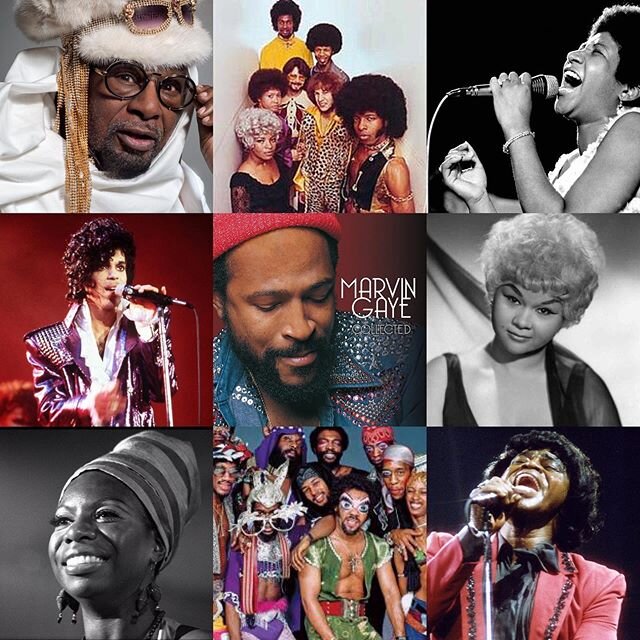 We bow in gratitude and in honor of the towering figures of American music to whom we owe everything. May your voices be forever amplified. #georgeclinton #slyandthefamilystone #arethafranklin #prince #marvingaye #ettajames #ninasimone #parliamentfun