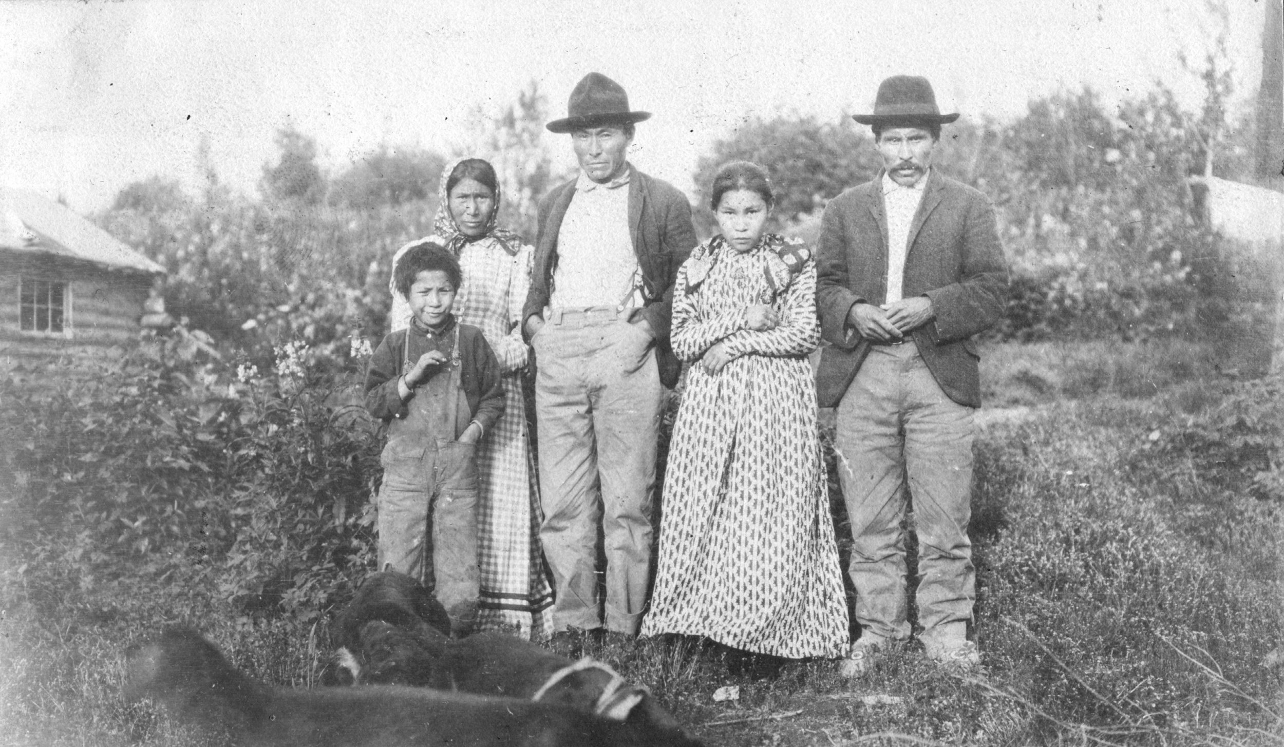 Nakeeta, wife &amp; boy – John Evan &amp; wife [Knik, Athapaskans]. Robert Wheatley Collection; Anchorage Museum, B1982.052.249