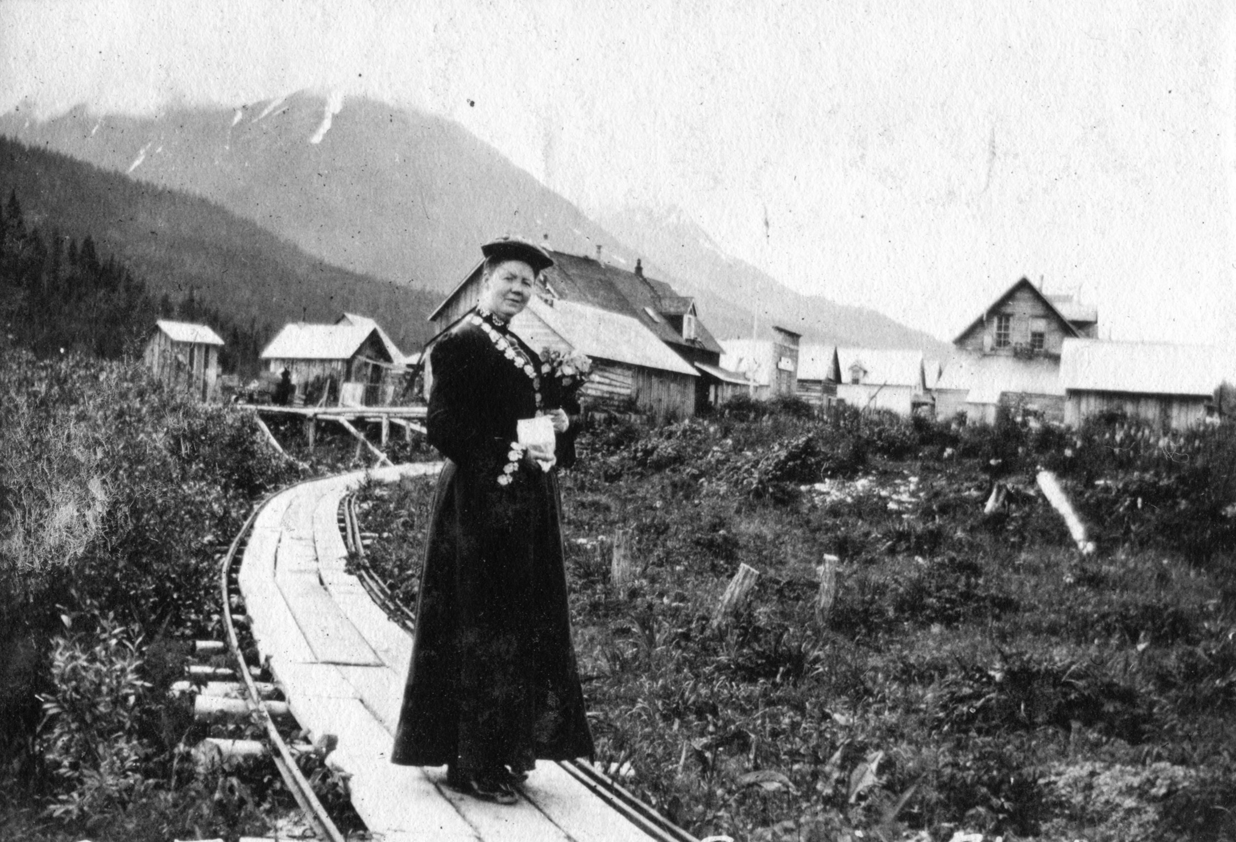 Car tracks to wharf  Sunrise, Alaska (1906). Robert Wheatley Collection; Anchorage Museum, B1982.052.231