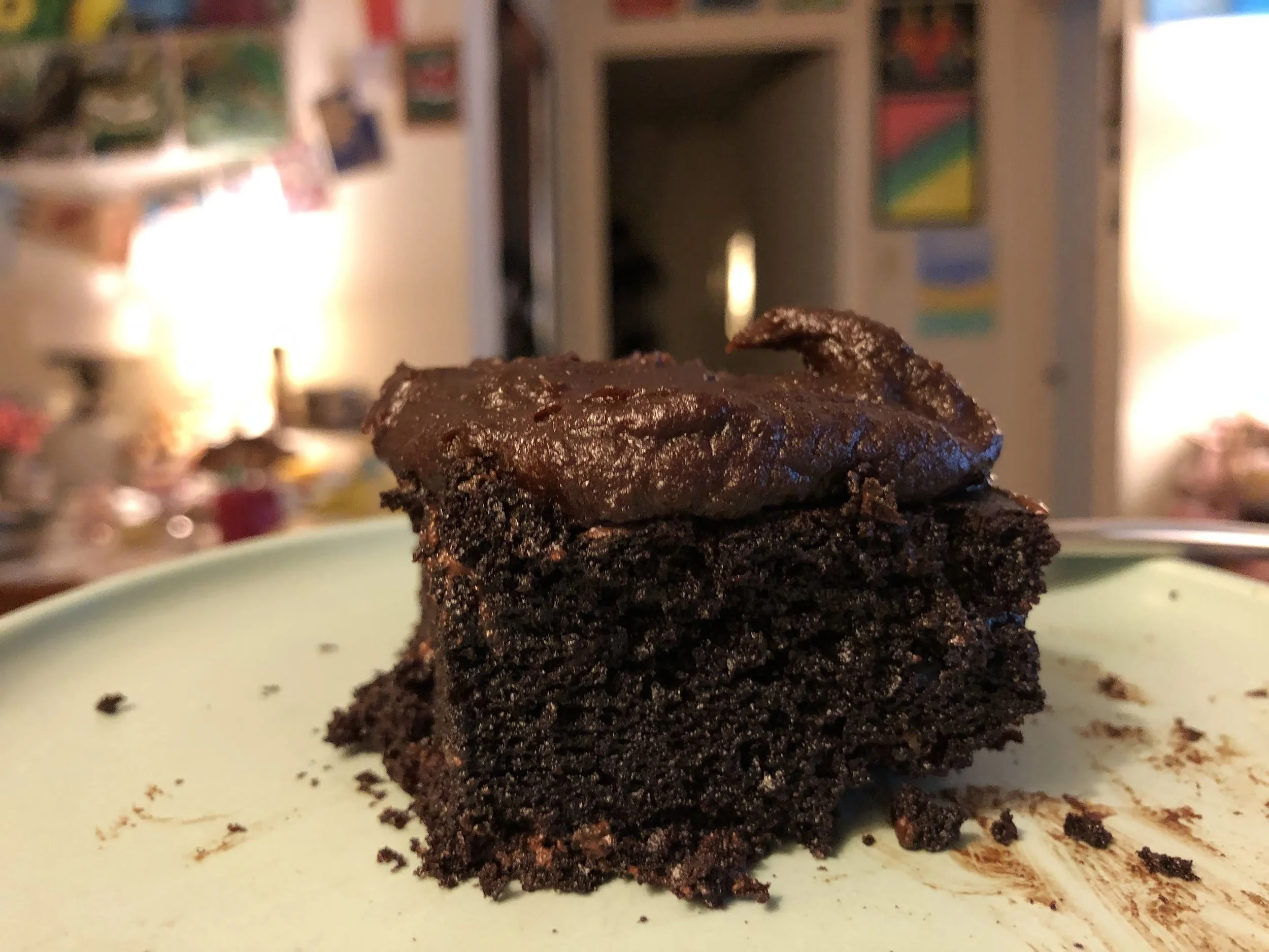 No Sugar Chocolate Cake with Nutella Frosting