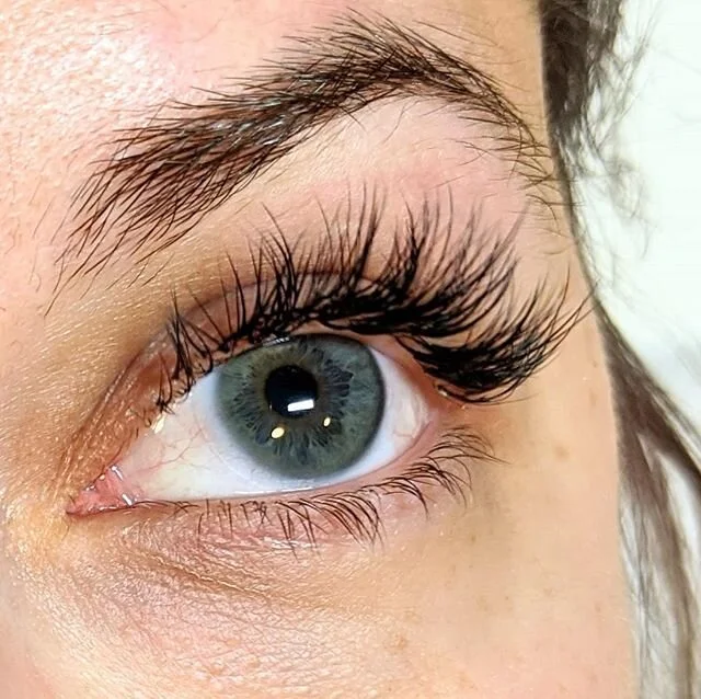 My client decided to go from classics to hybrid extensions yesterday 🤩 I used .05 cc curl 12 &amp; 10mm, plus .2 c curl 10 &amp; 8mm!
#lashes #lashextensions
#hybridlashes #lashartist #lashtech #lashlife #esthetician #estheticianlife #beauty #eyelas