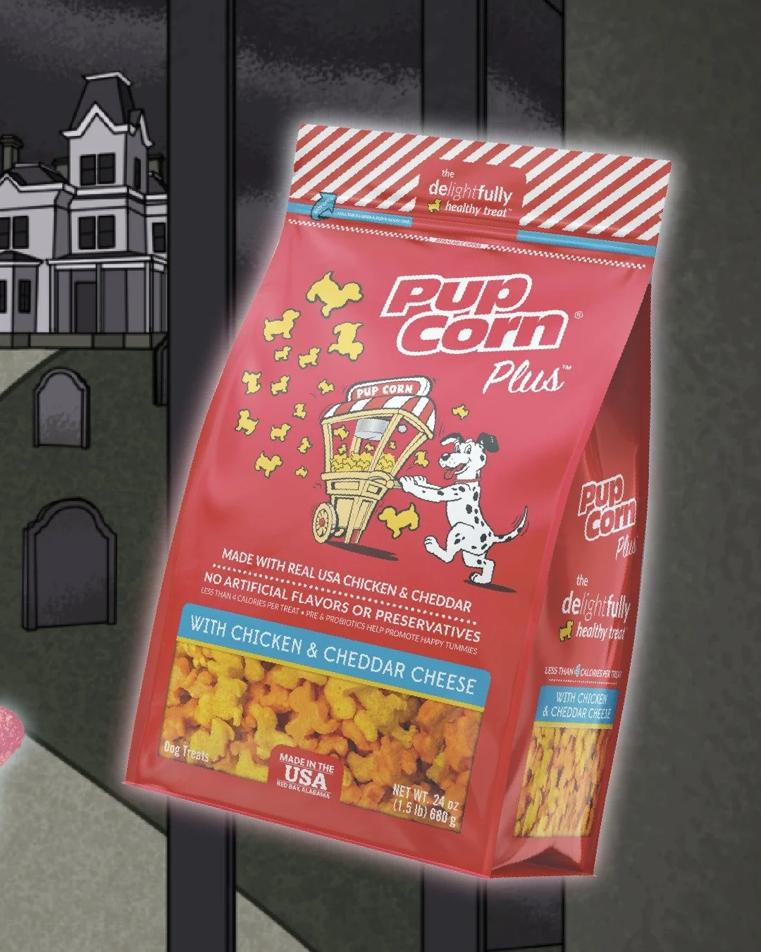 No tricks here &mdash; just treats that are frightfully healthy! 🎃🦴
Made with real ingredients, zero spooky stuff 👻
Because every good ghoul deserves something to wag about! 🐾💛

#PupCornPlus #FrightfullyHealthyTreat #DogMomLife #SpookySeason #Ha