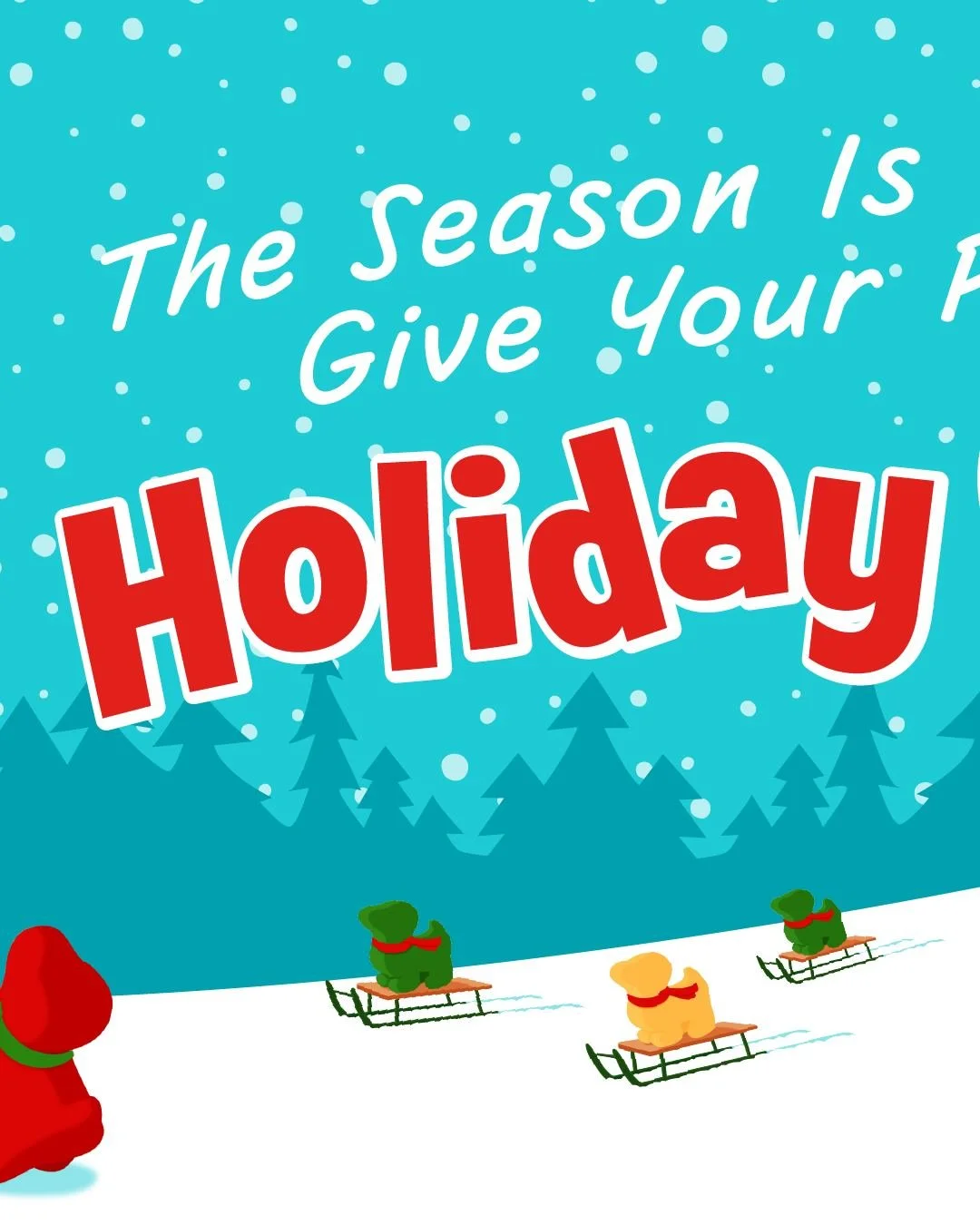 These pups are here to sleigh all day 🎄🛷🐶 Give your pup the gift of Holiday Cheer Pup Corn Plus &mdash; the 4-calorie treat that&rsquo;s delightfully festive and totally tail-wag-worthy! 🐾🧣Because every good dog deserves a dash of cheer (and may