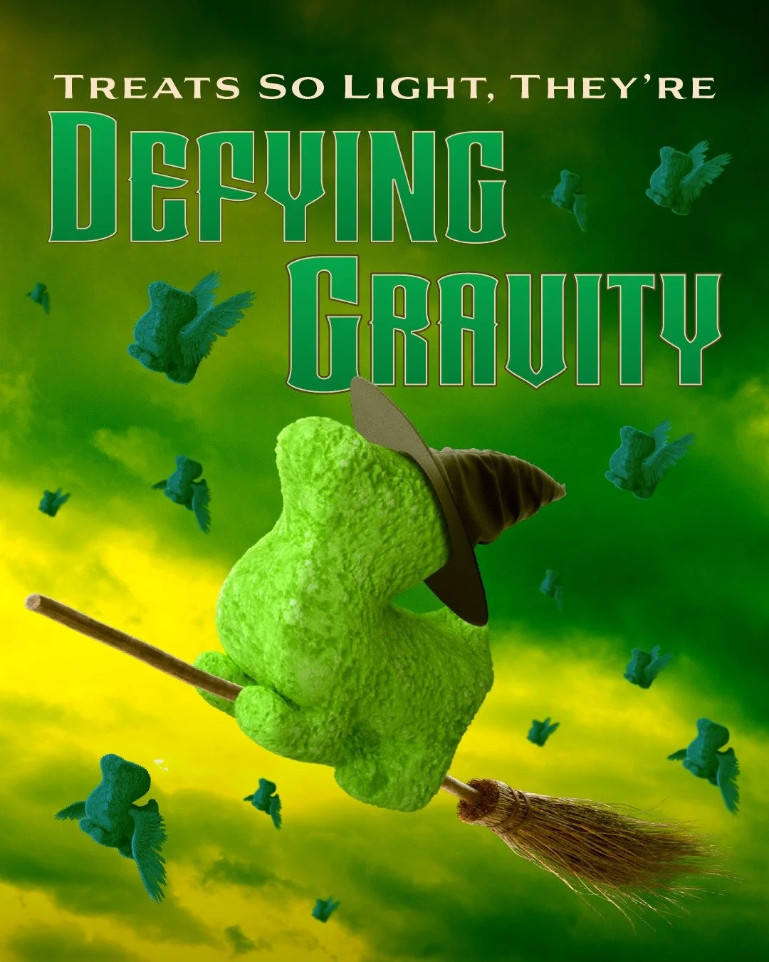 Wicked? Not these treats! 🐶🍿 With less than 4 calories per treat your pup will be obsessulated 🫧😏 with Pup Corn. 

Our treats are so light, they&rsquo;re basically defying gravity 🧹 So if you care to find them&hellip; look to the link in bio 💫 