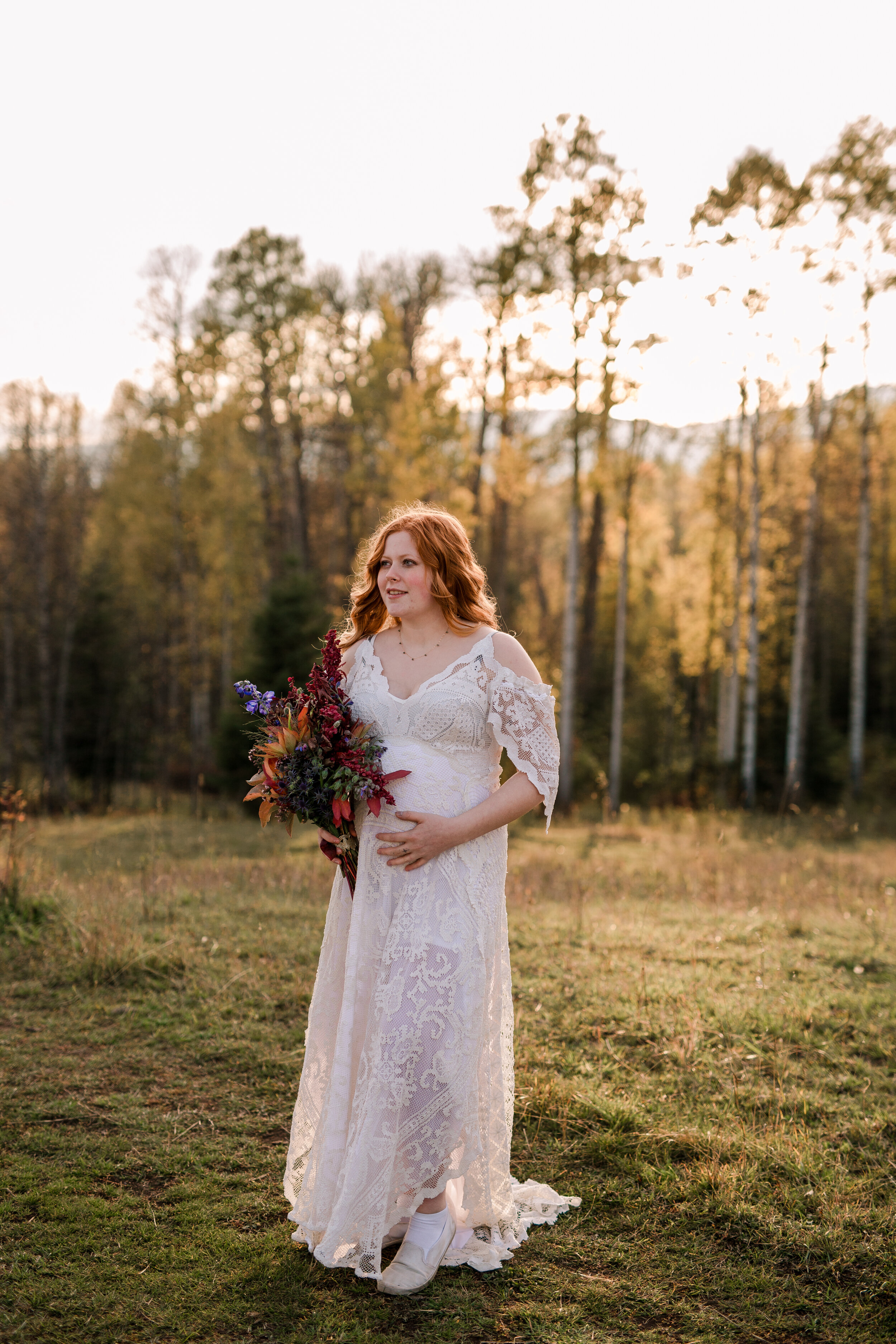 Sunset Maternity Session in Smithers BC 