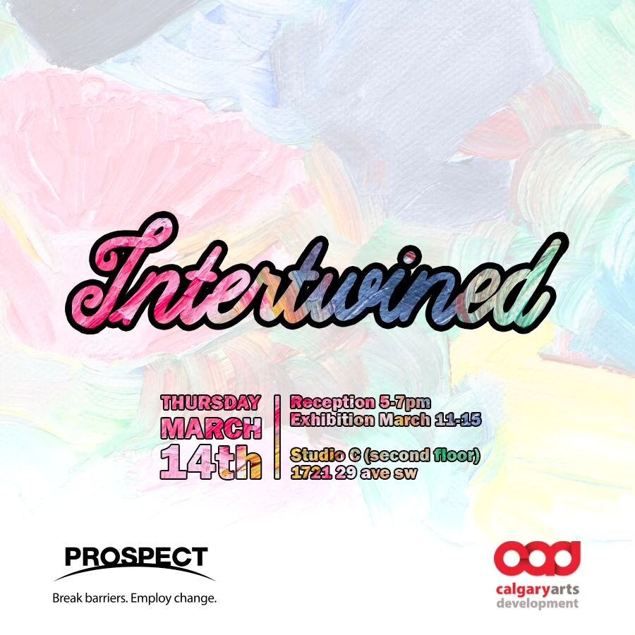 This Thursday join us for the opening of Intertwined, a fantastic exhibition from the artists of our Community Connections program! Come by to enjoy an immersive mixed media experience with a wide variety of fantastic work by a variety of emerging ar
