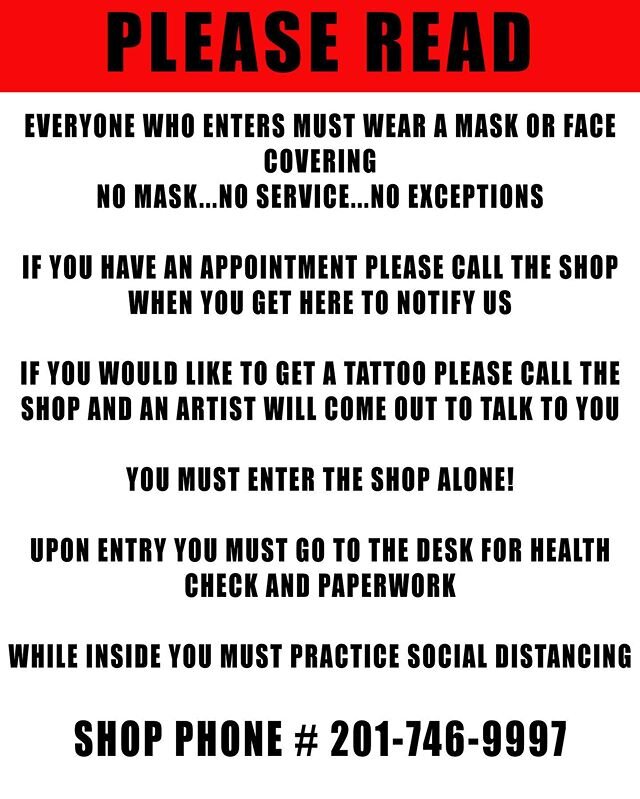 The rules.....read them....learn them....live them.  If you want a tattoo.