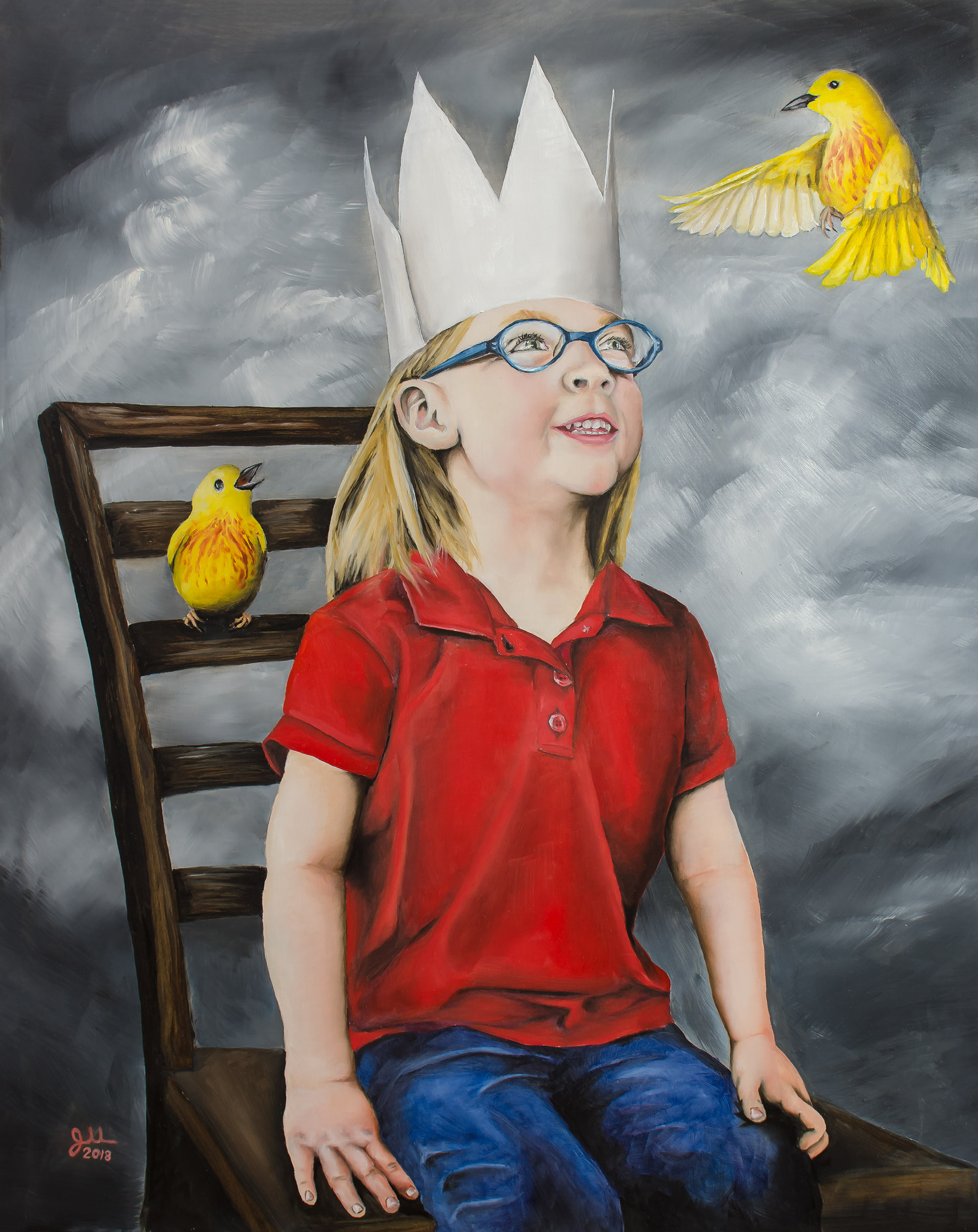   THE QUEEN   Oil on aluminum panel, 16x20”, 2018  Selection for the 2018 Annual Juried Exhibition, MacRostie Art Center, Grand Rapids, MN 