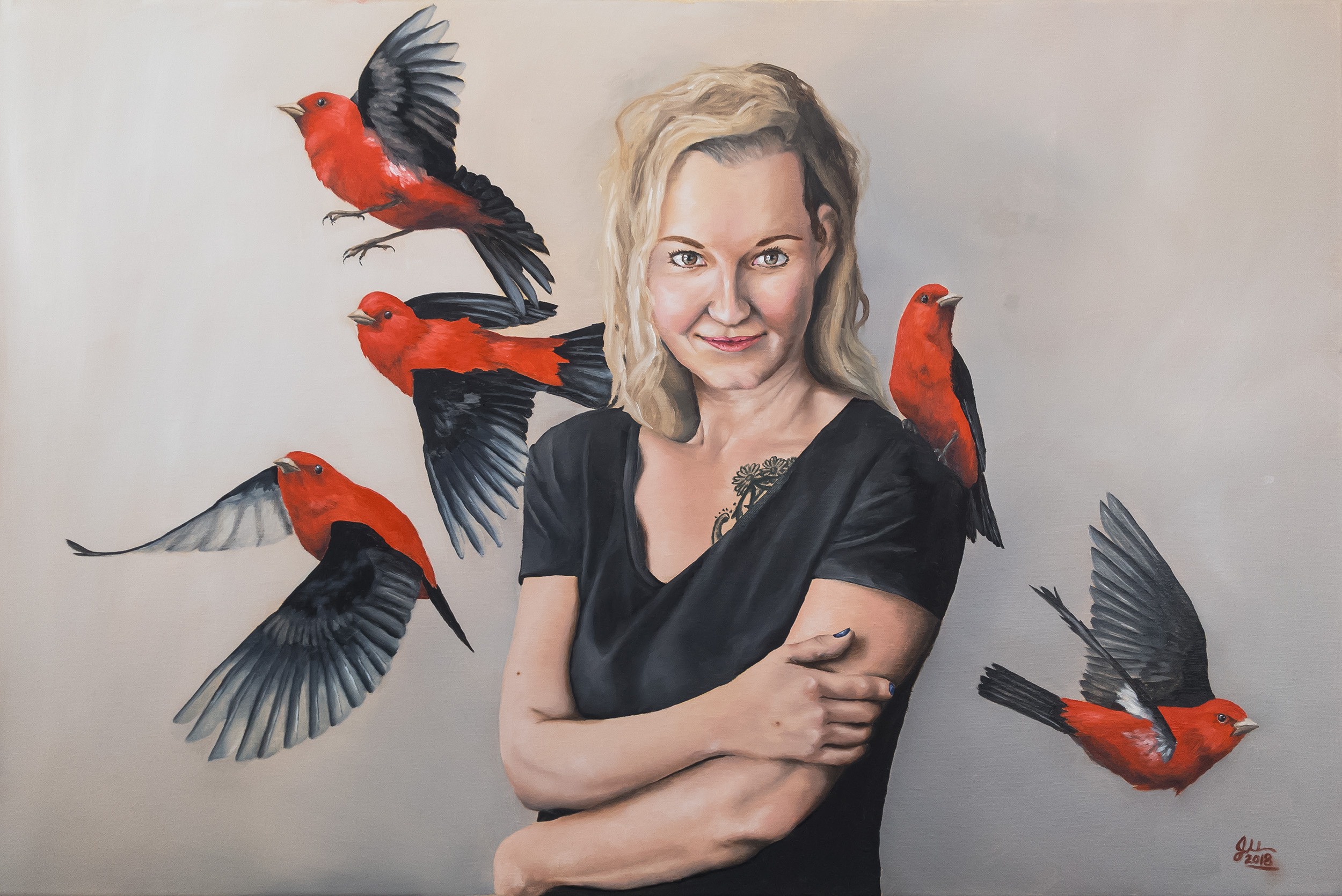   SARAH   Oil on linen, 20x30”, 2018  Selection for the 2019 Annual Juried Exhibition, MacRostie Art Center, Grand Rapids, MN 