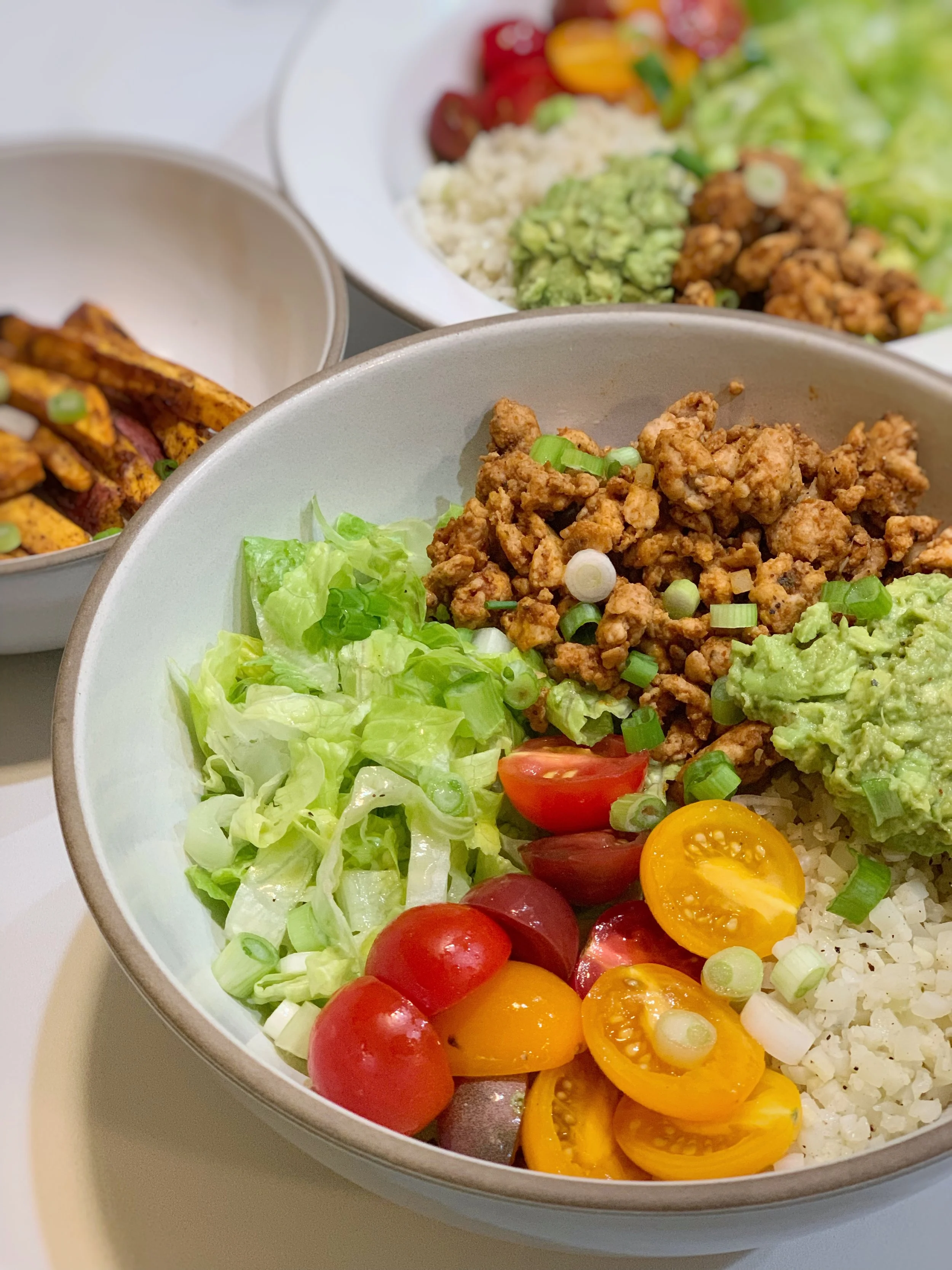 ground turkey taco bowls