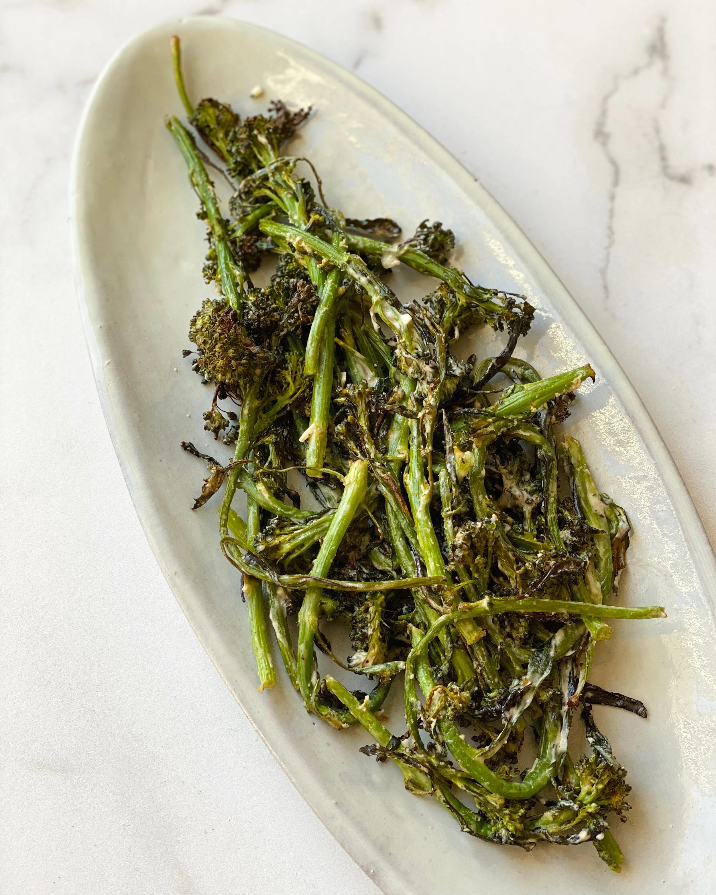 tahini roasted broccolini