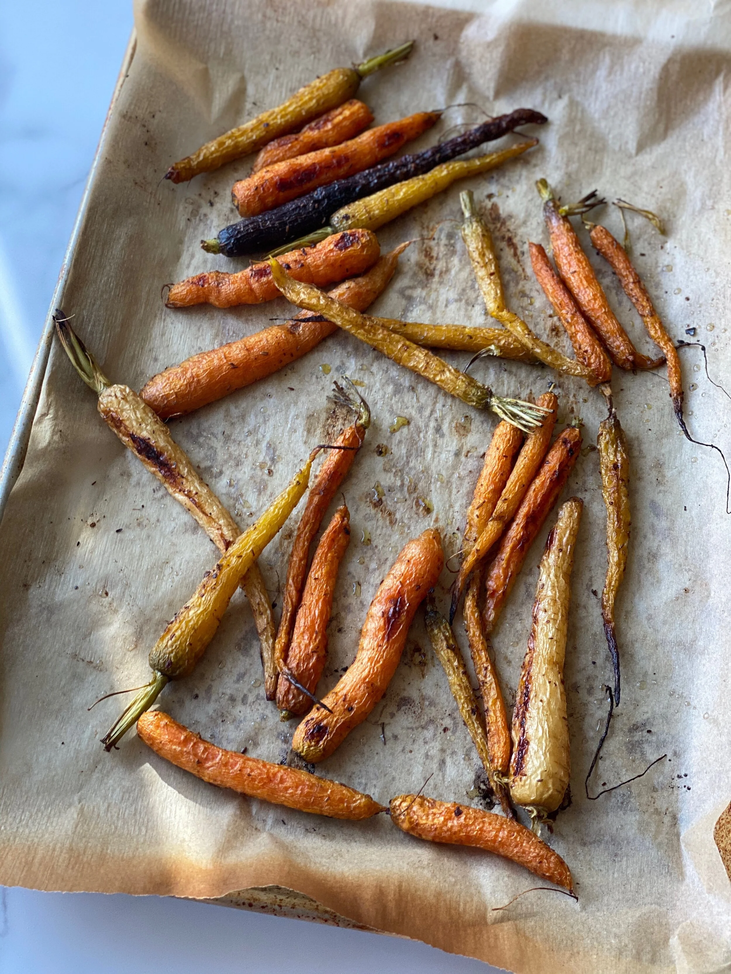 whole roasted carrots with cumin and orange 