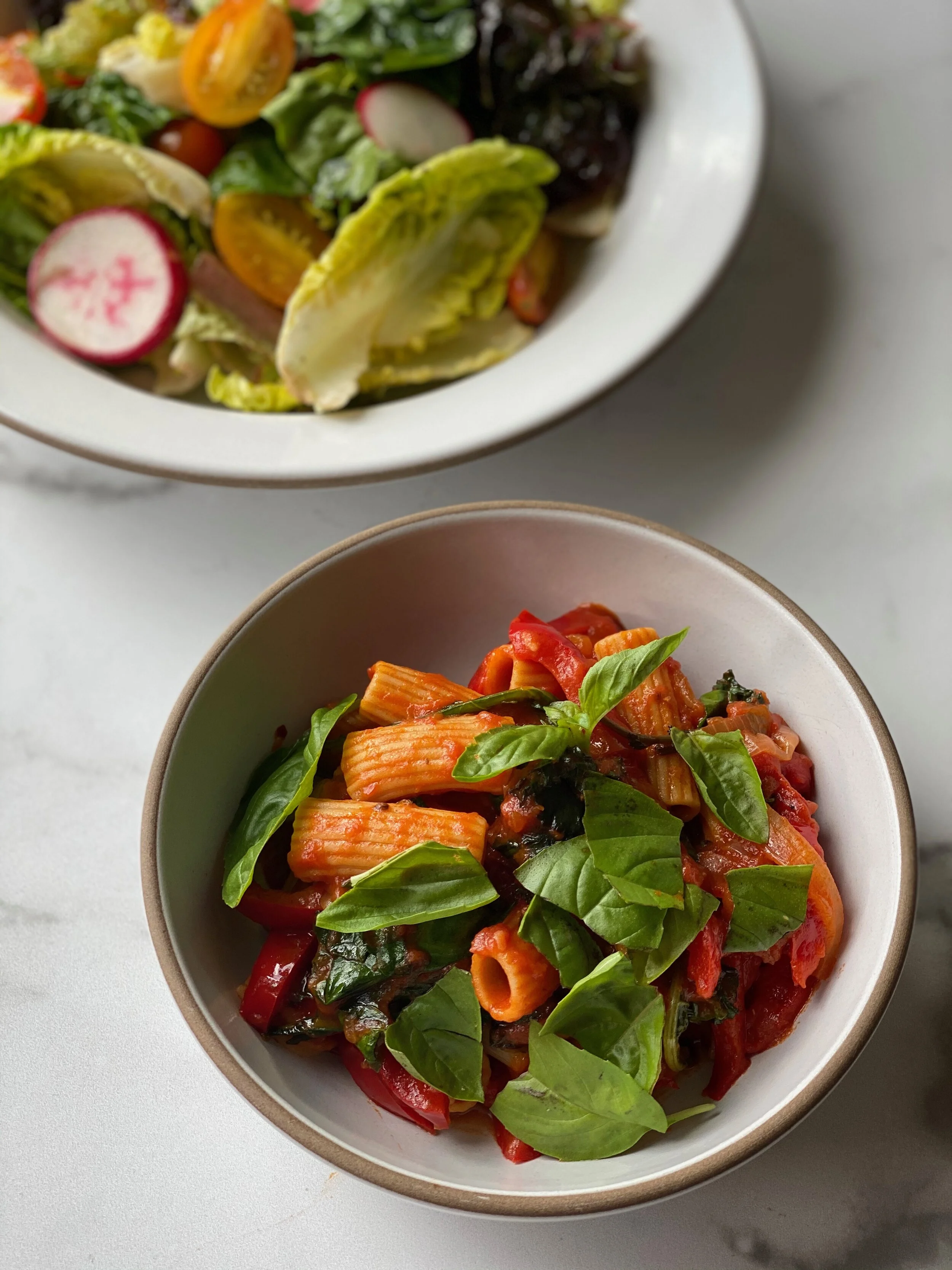 easy weeknight chickpea pasta