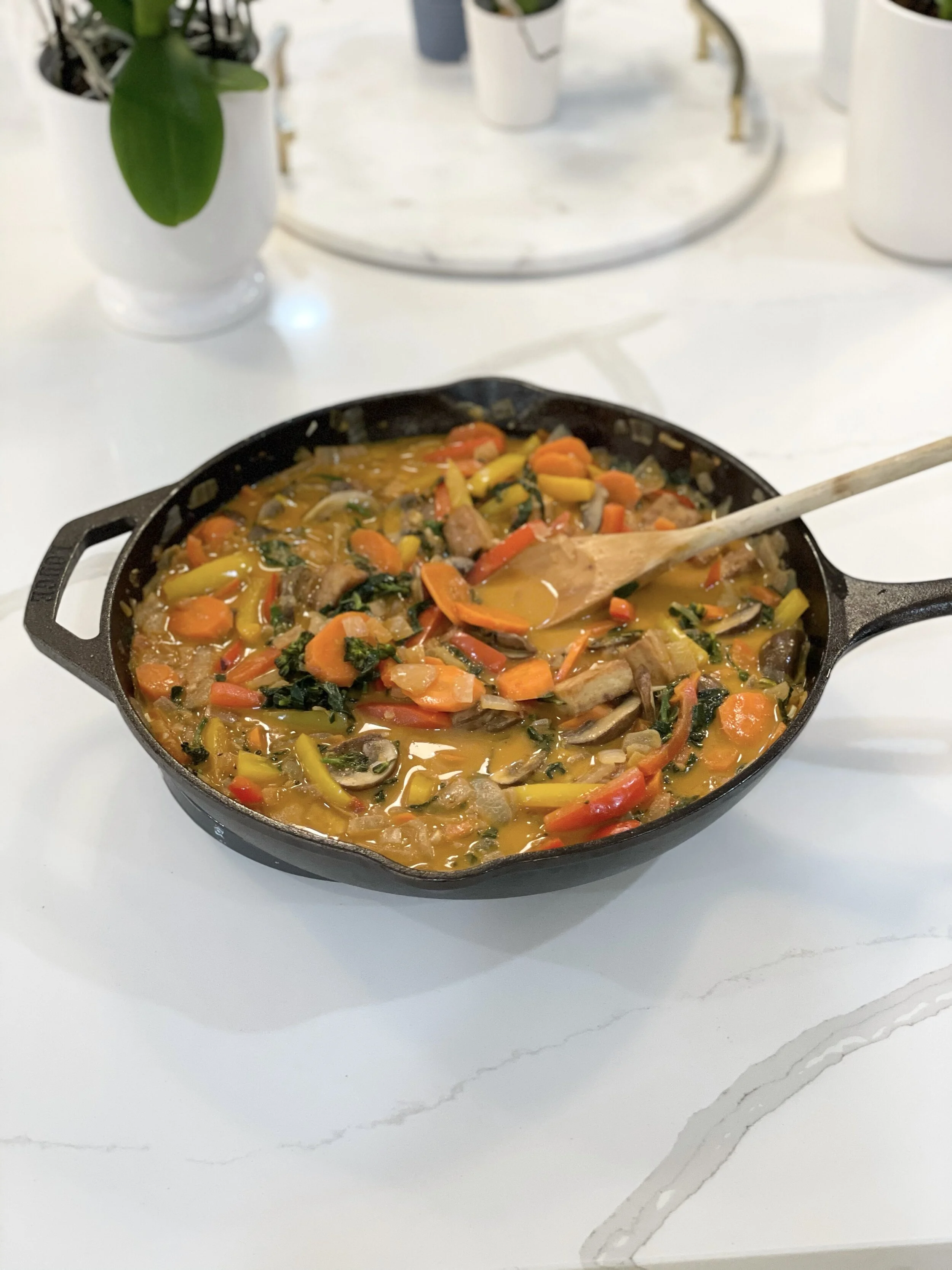thai red vegetable curry with tofu