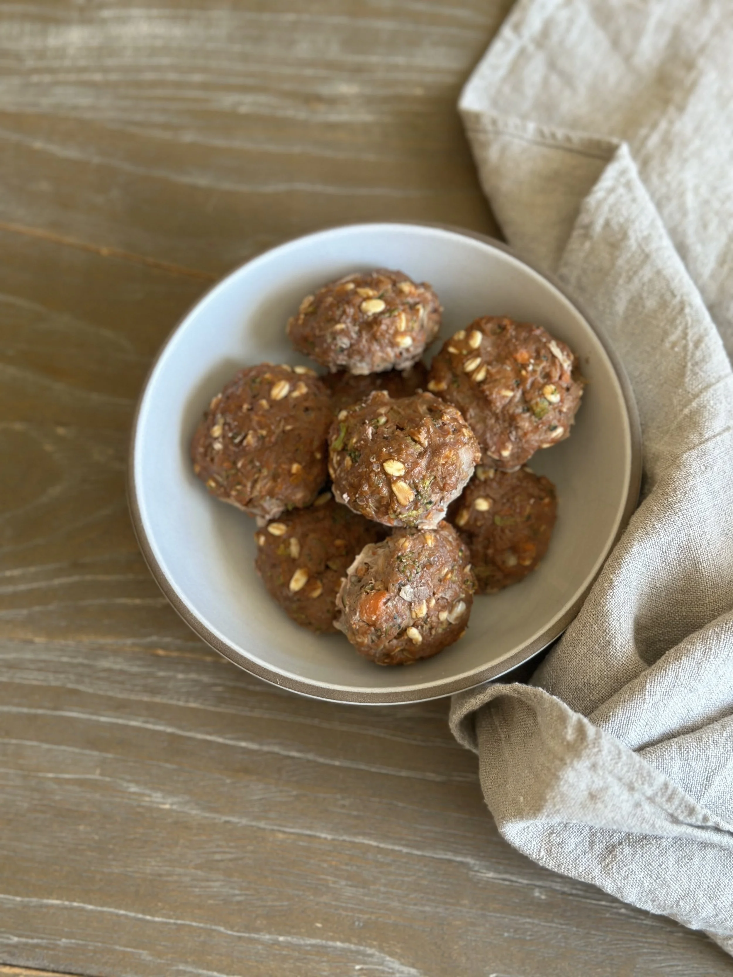 veggie-packed beef meatballs