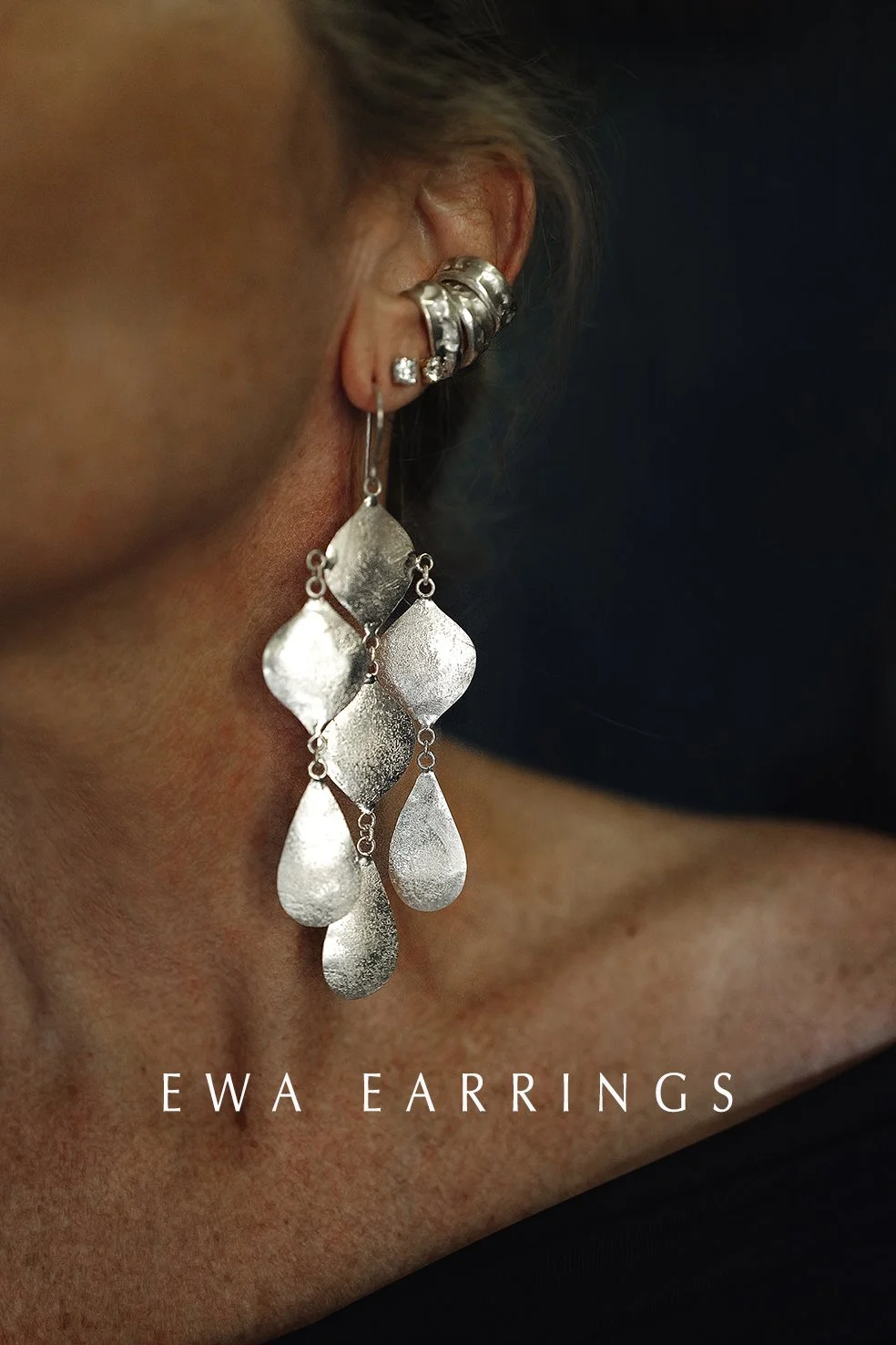 Ewa Tribal Jewelry Silver Earrings