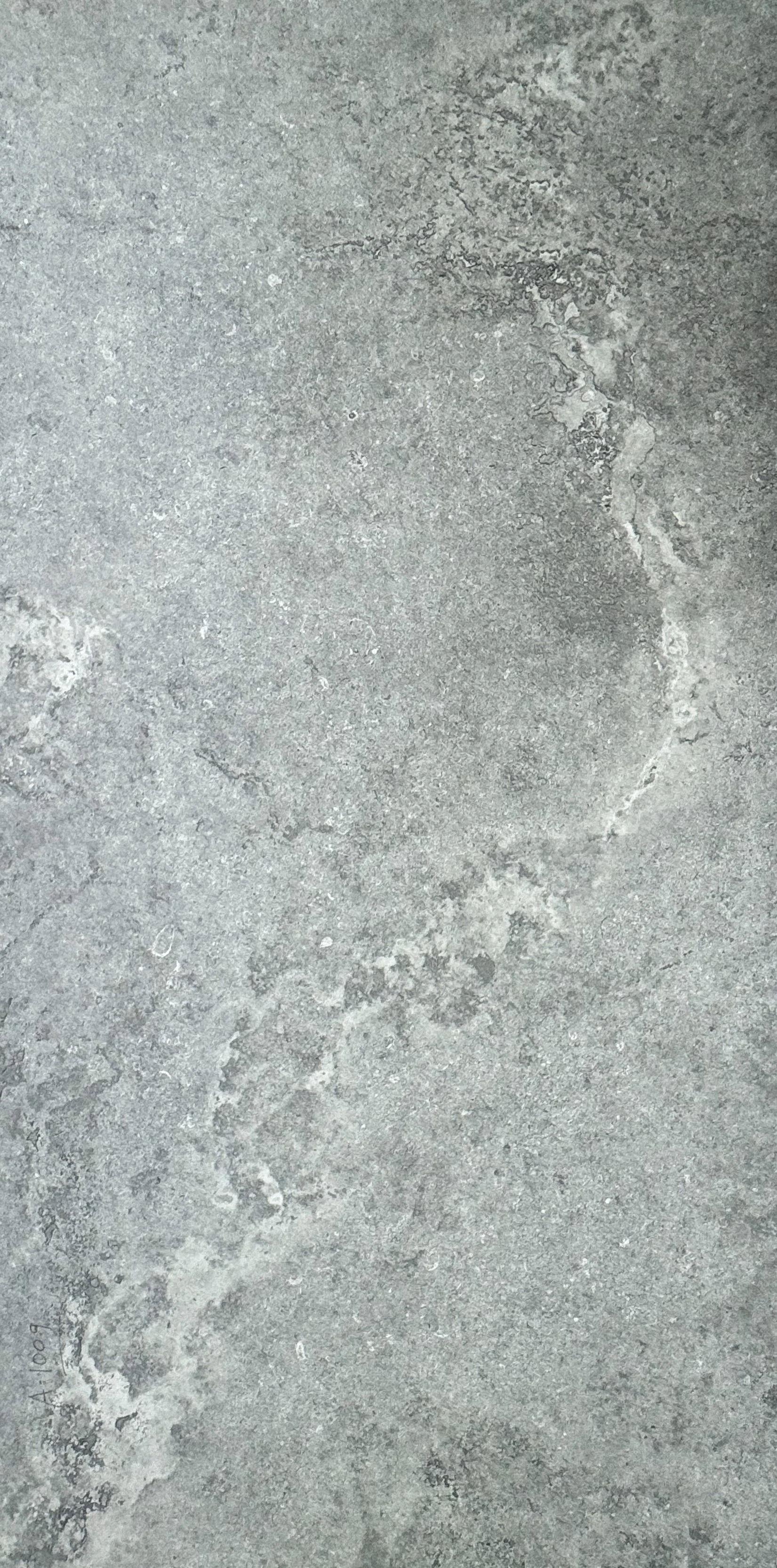 3rd Rock by plonc. — authored porcelain surface featuring sculpted mineral relief, layered geological movement and soft grey tonal variation inspired by Earth’s formation and planetary geology.