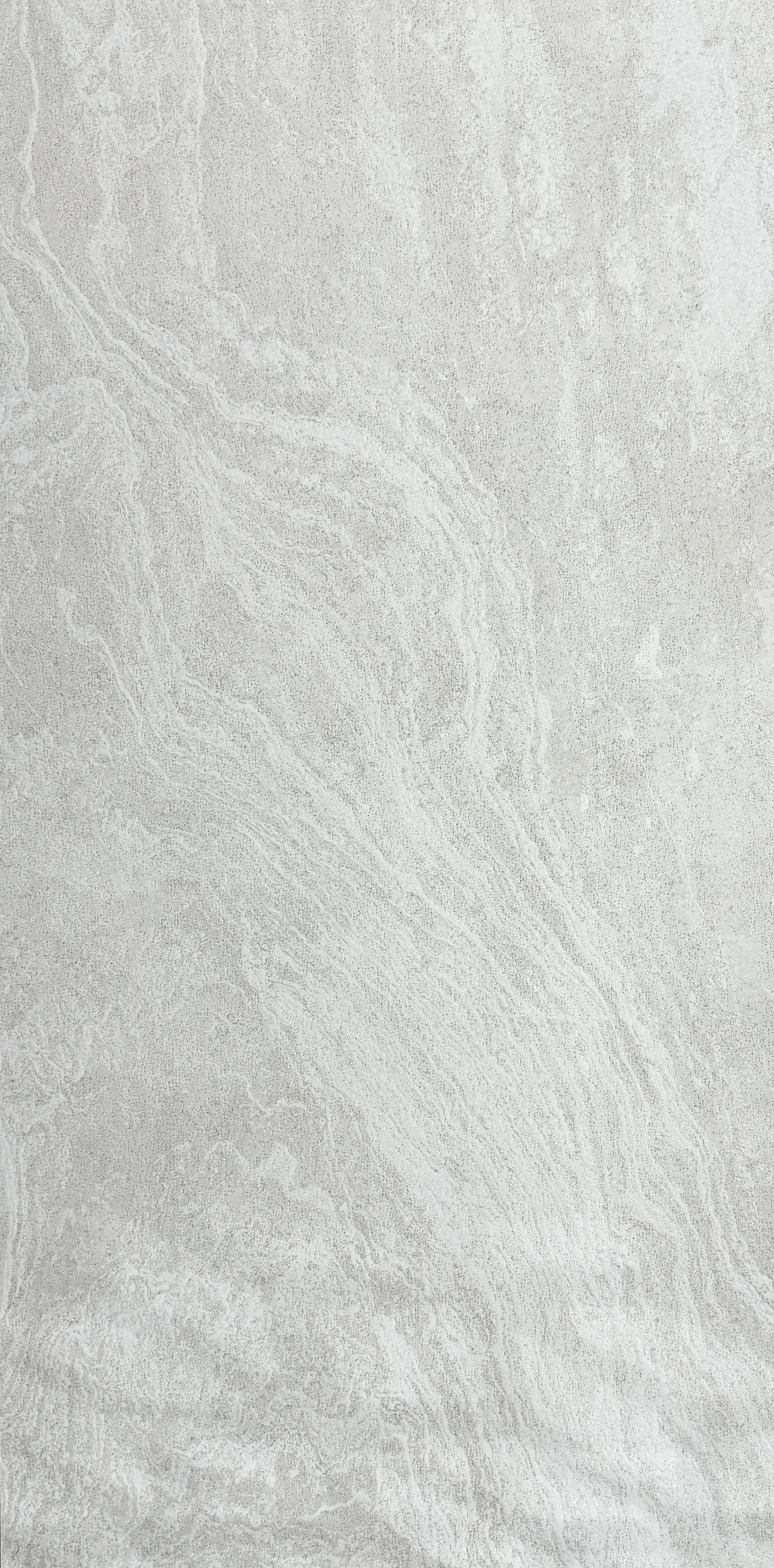 Glacier by plonc. — authored porcelain surface featuring layered geological relief inspired by aerial glacier formations, with pale mineral greys, restrained white tonal movement and subtle tactile texture.