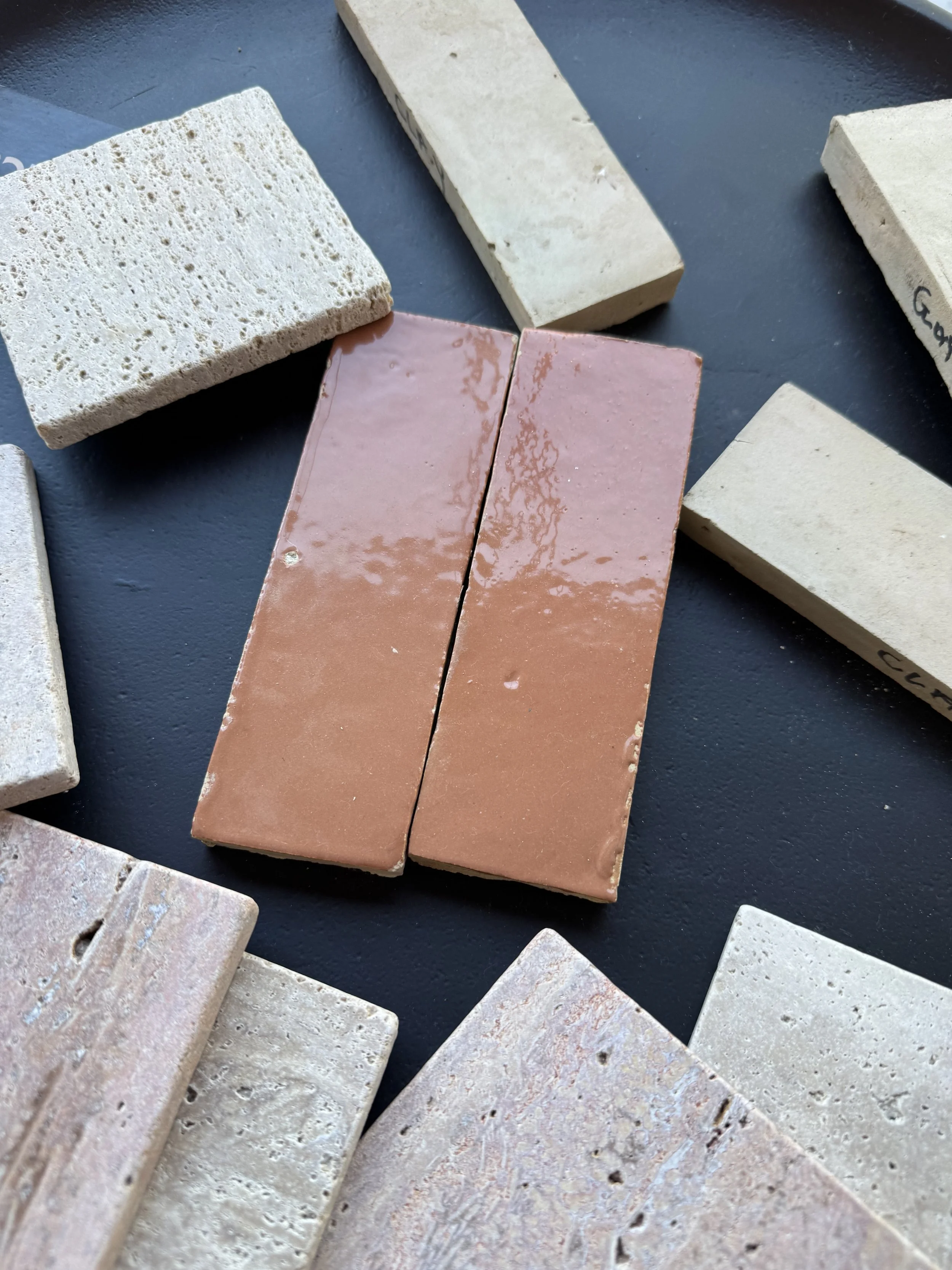 Moroccan Zellige: tiles are handmade and full of character, glossy, a bit uneven, and each one slightly different. They add texture and charm to walls, splashbacks, and bathrooms, giving spaces a natural, lived-in feel.