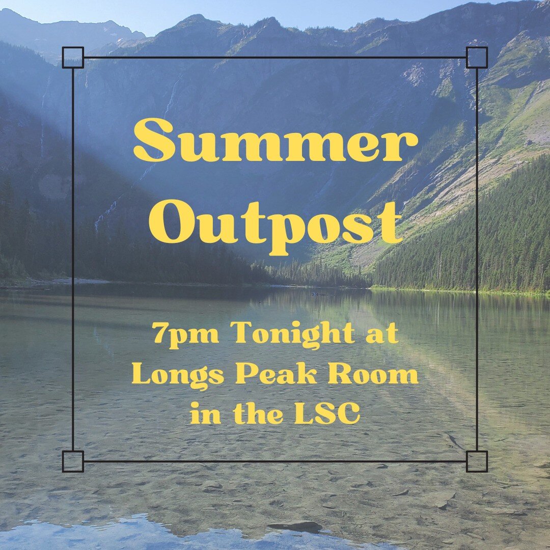 Outpost tonight in Long's Peak at the LSC at 7pm, and Sonic afterwards! Come hear Cory preach about anxiety!