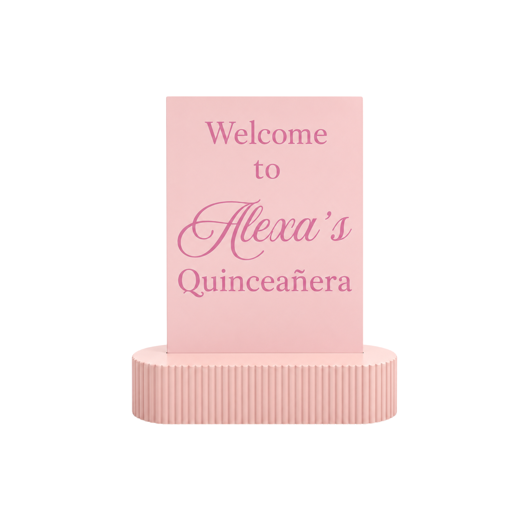 Ribbed base welcome sign - wow my party rentals houston.png