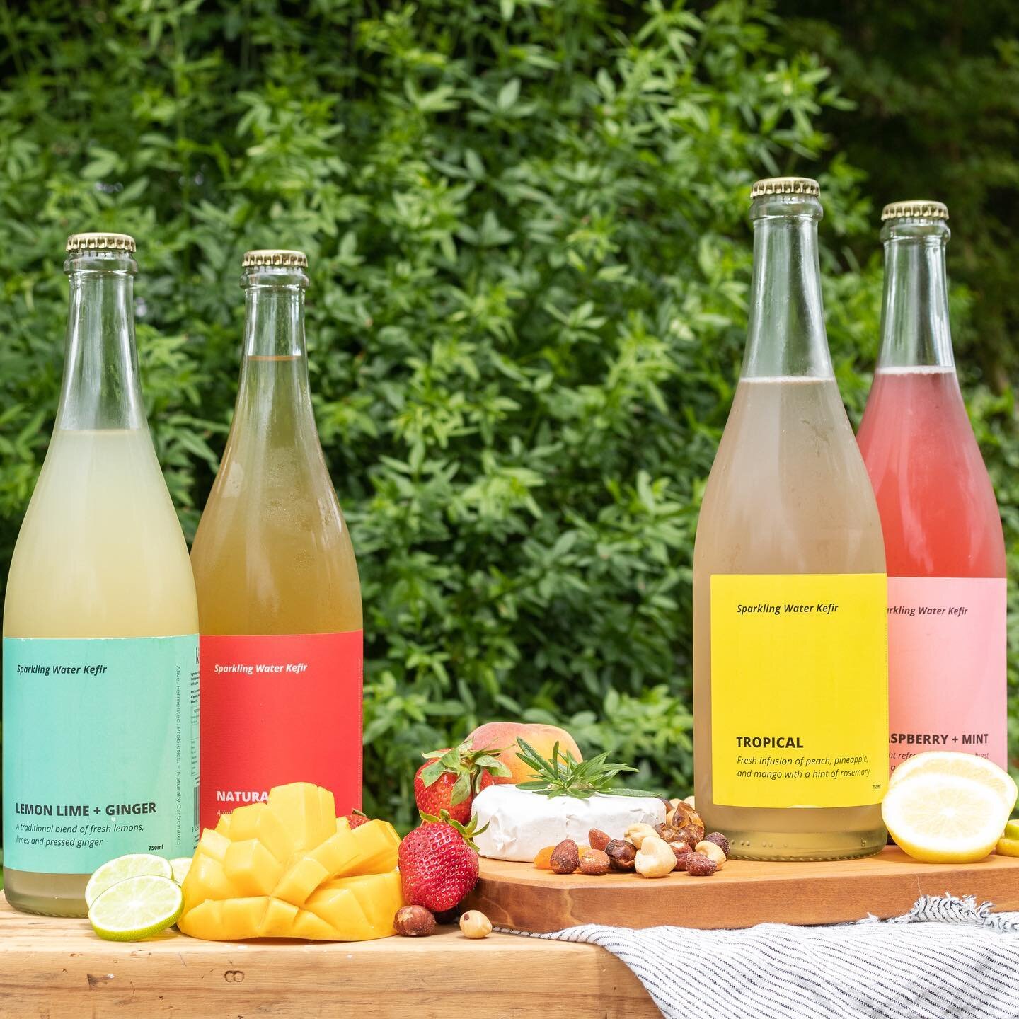 Have you tried our refreshing Sparkling Water Kefir drinks yet? 🥥🍋🍍🥭🍑 

Each bottle is handmade using locally sourced ingredients combined with our coconut kefir to create a natural, fruity and deliciously thirst quenching drink &ndash; get your