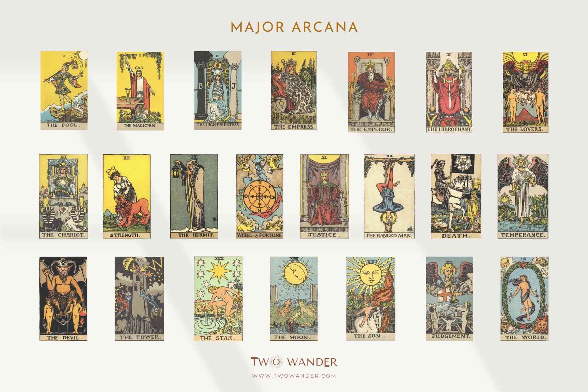 Tectónico Ballena barba letra A Complete List Of Tarot Cards For Beginners — Two Wander x Elysium Rituals