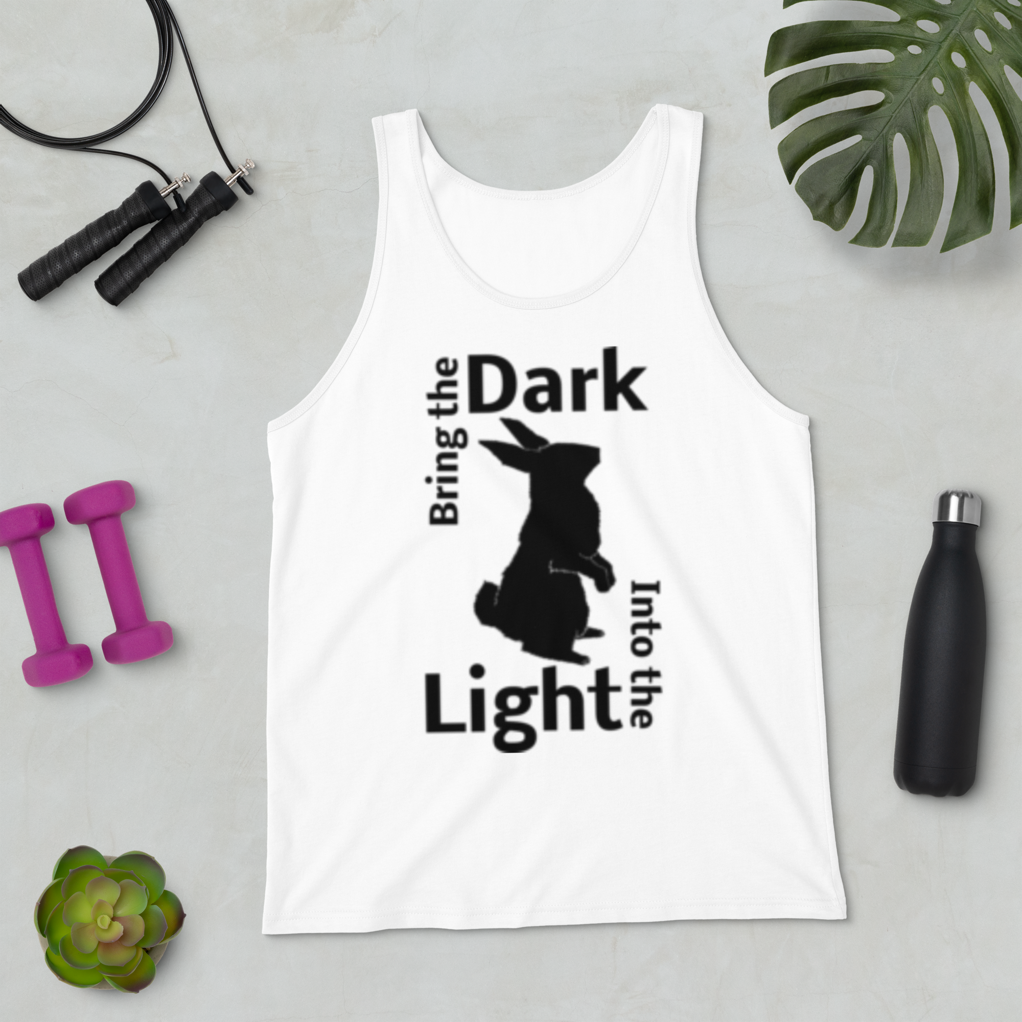 Dark2Light Men's White Tanktop