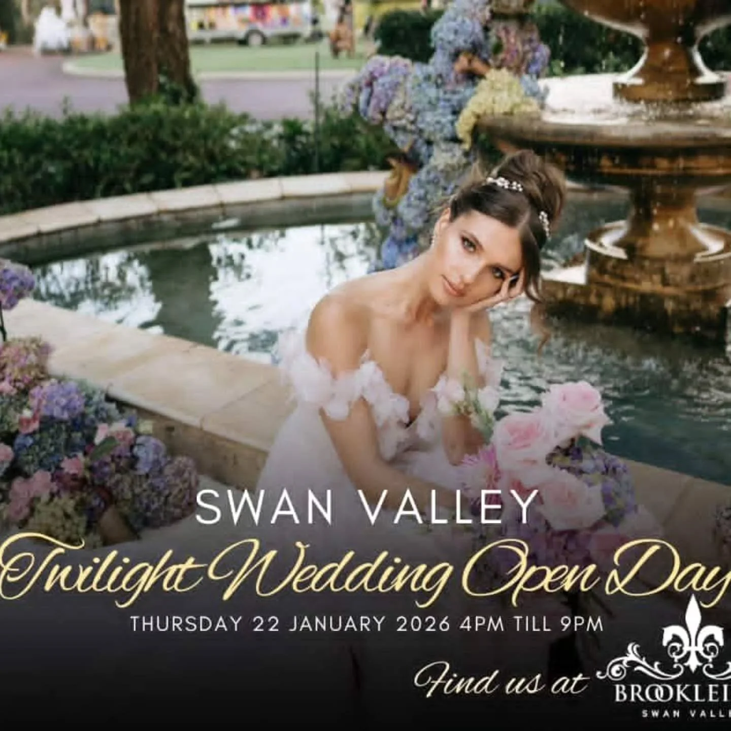 Let us organise your wedding so that you can relax and enjoy your day knowing that everything is taken care of!

Come to Brookleigh Estate for the Twilight expo this Thursday 22nd January between 4pm and 9pm to meet our Team and check out our ALL INC