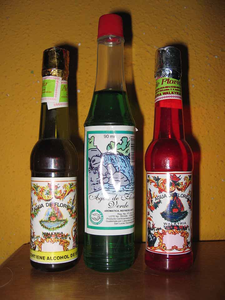 Figure 21. Aguas floridas and other sweet-smelling items are requirements for the ceremonia Maya, San Pedro La Laguna. Photo by author.