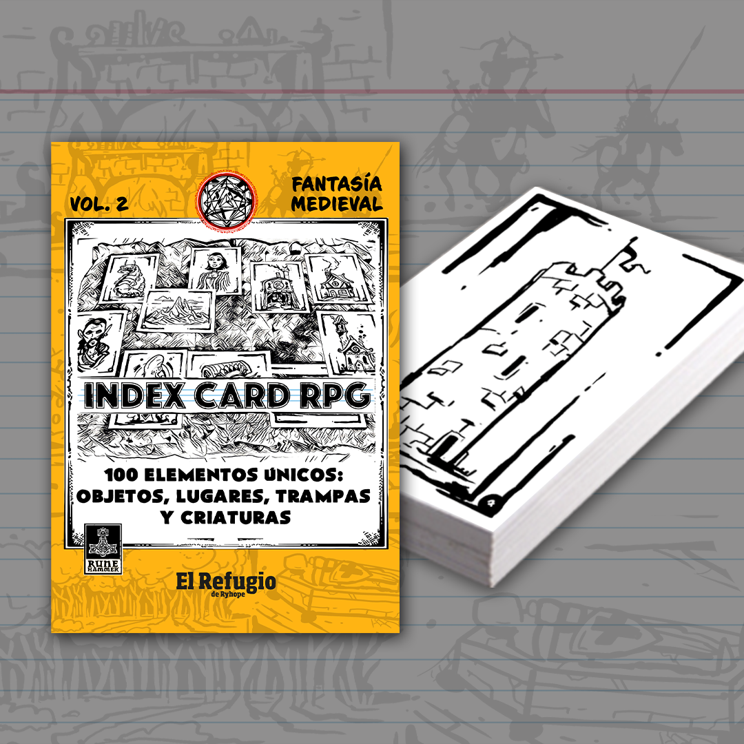 TARJETAS INDEX CARD RPG - Vol. 2 Fantasía medieval - Runehammer