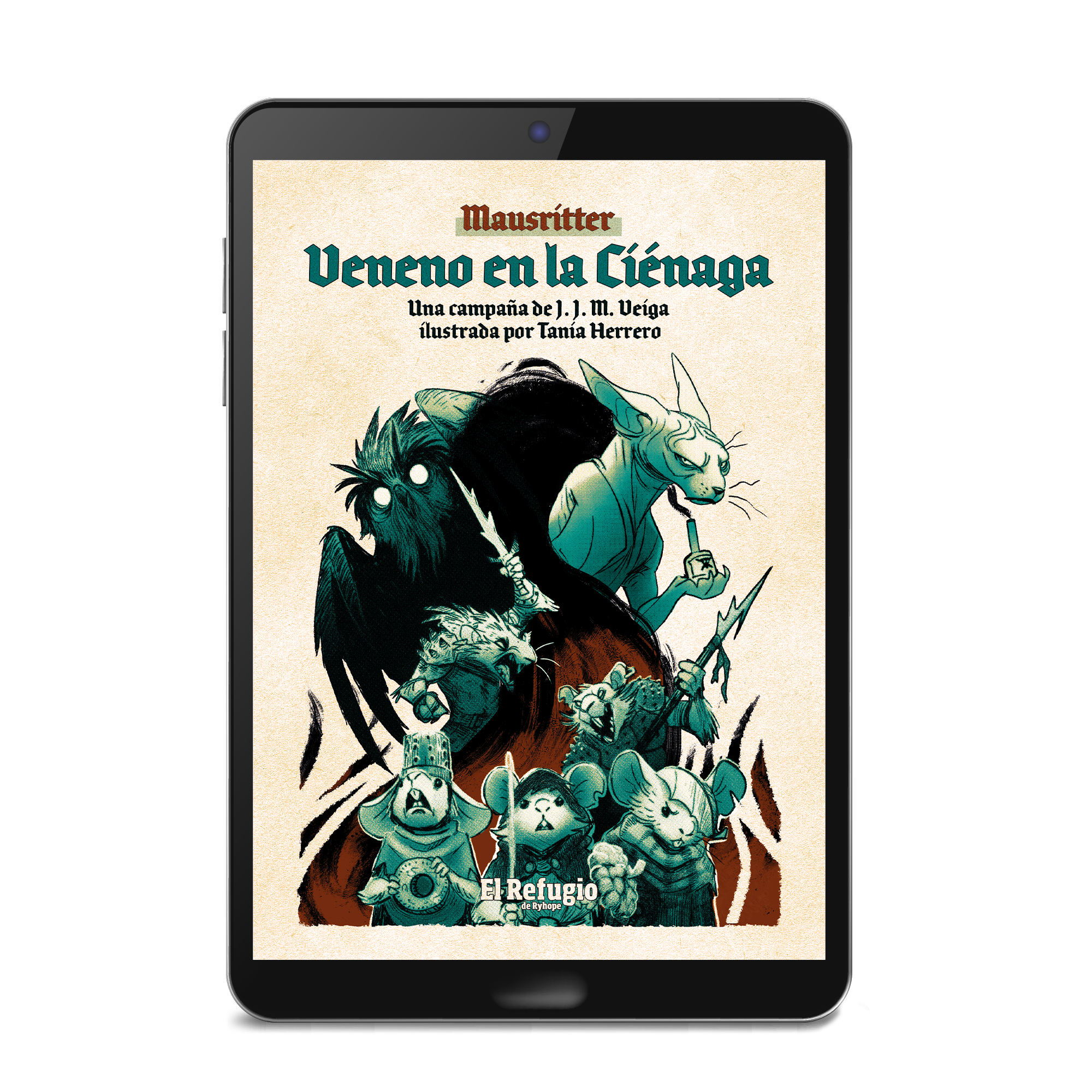PDF VENENO EN LA CIÉNAGA Campaña para Mausritter - J. J. M. Veiga / Ilustrada por Tania Herrero