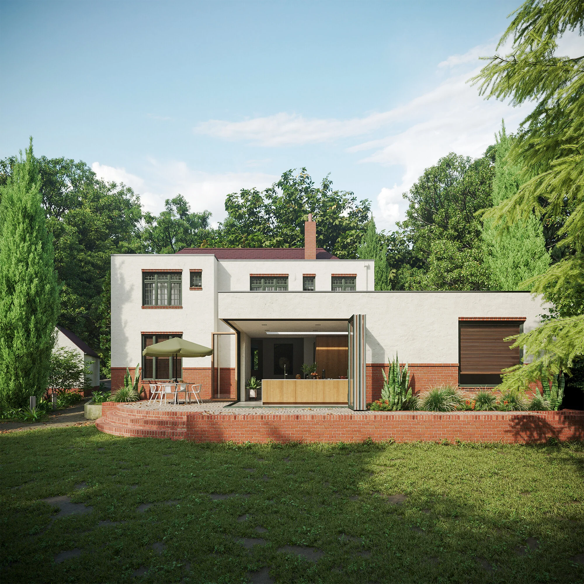 Bassett Close: Remodelling with kitchen & bathhouse extension to a 1930s house