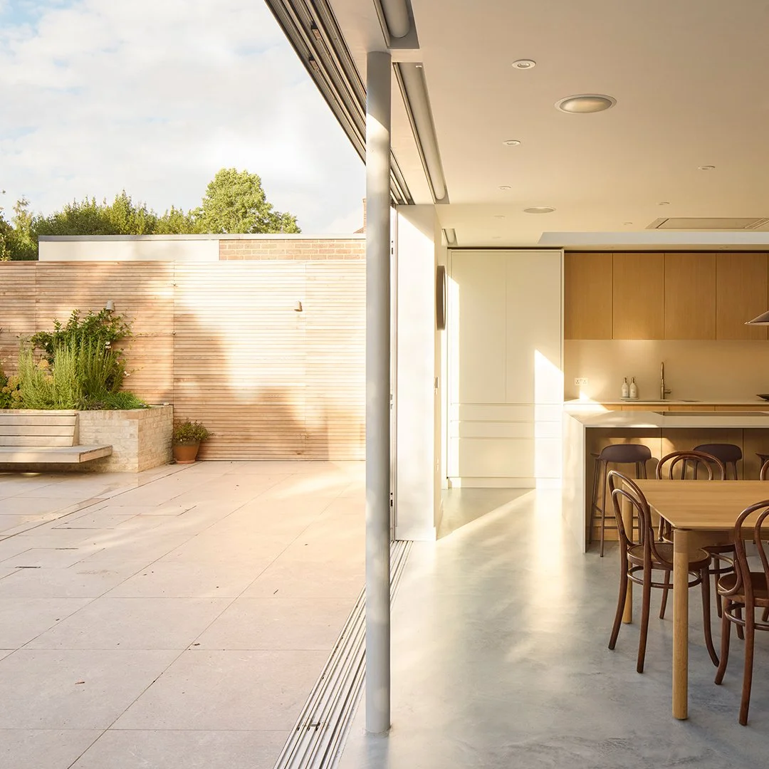 Eco-home triple track sliding doors - golden light