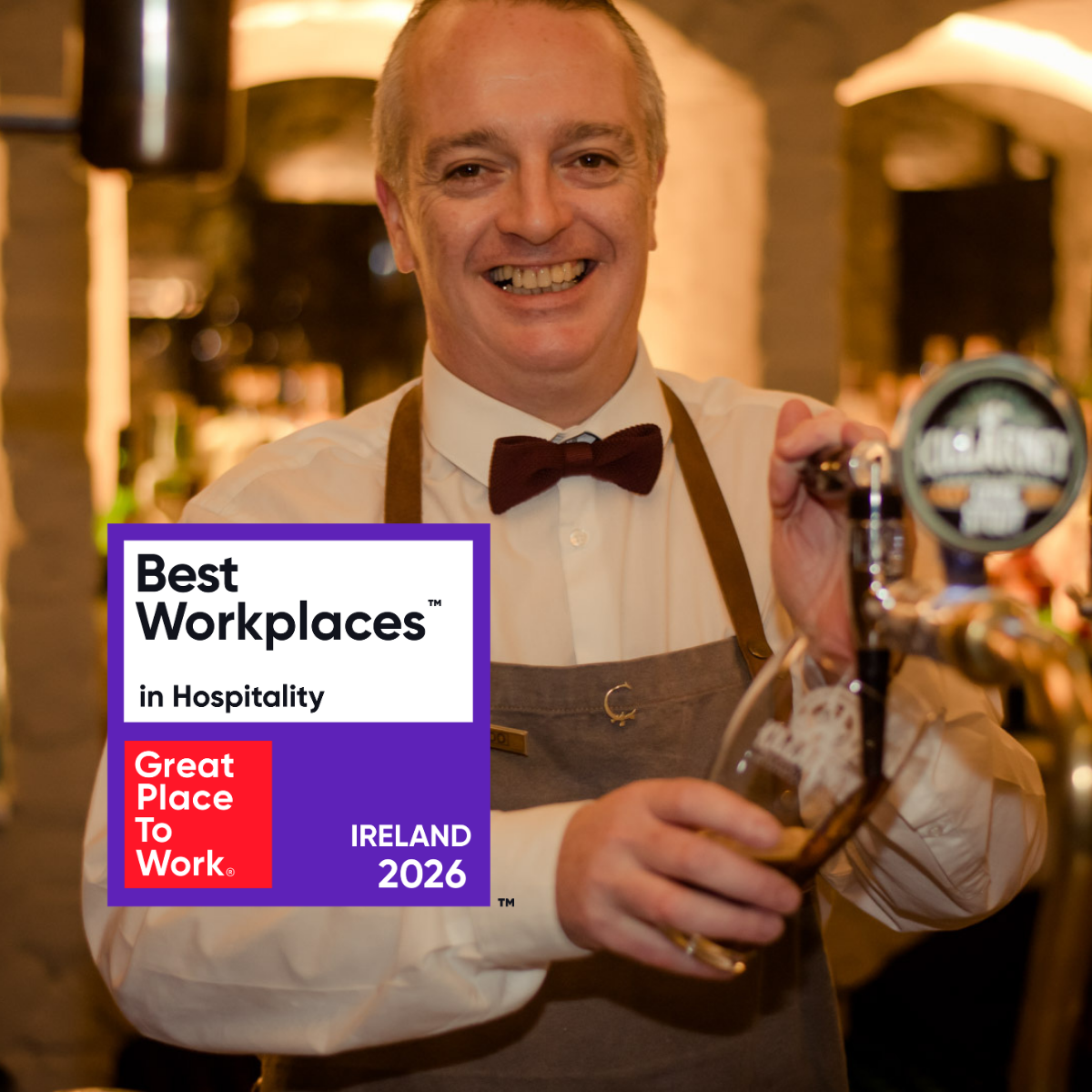 Recognised as one of Ireland's Best Workplaces in Hospitality