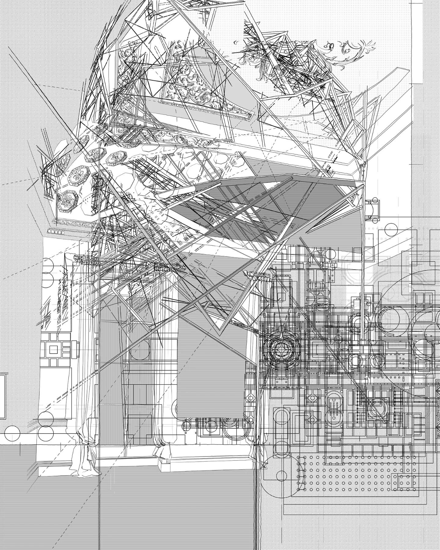 Cumberland House #wip #architecture #architecturaldrawing #speculativedesign #reconstruction #projection #fabrication #fiction