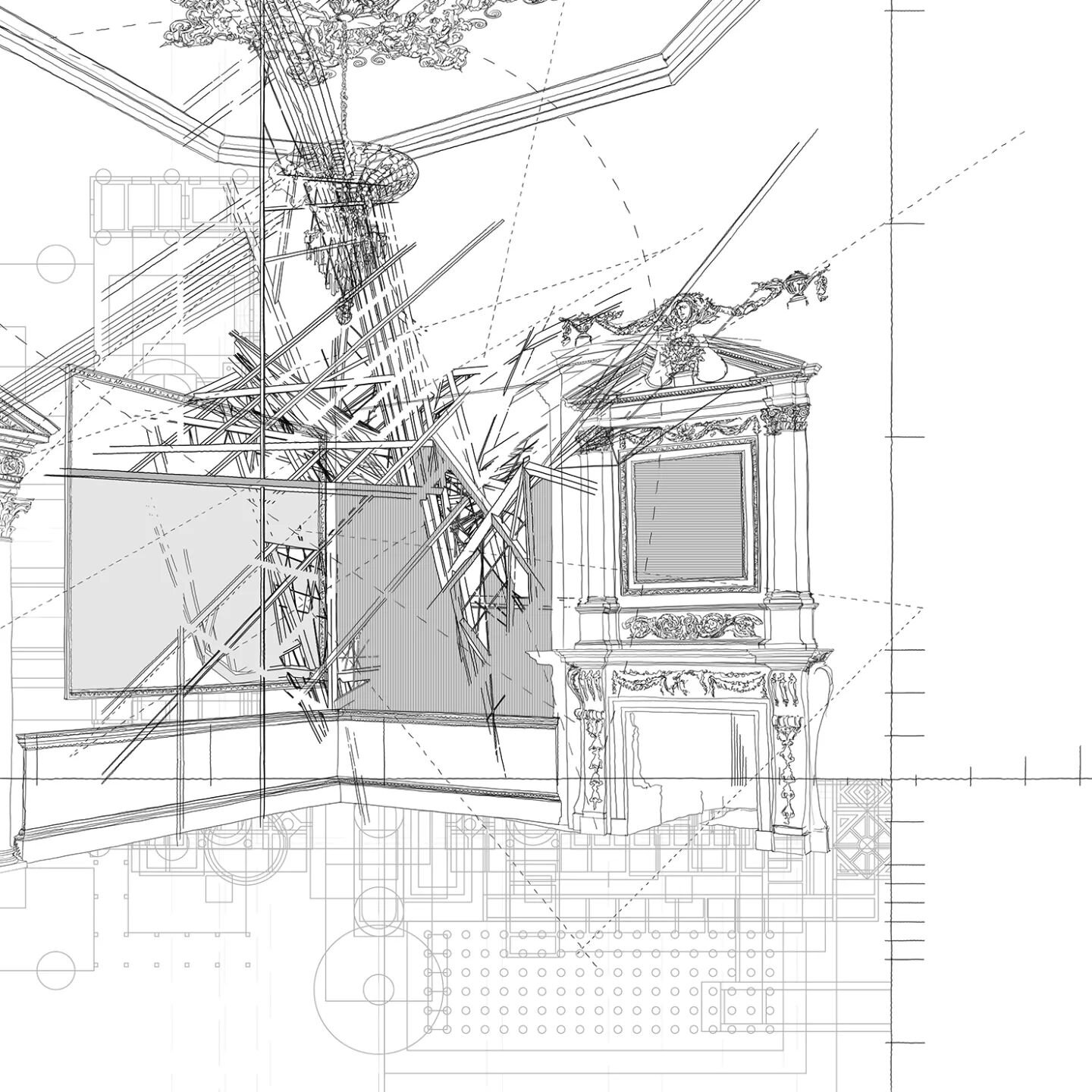 Wimbourne House #wip #architecture #architecturaldrawing #speculativedesign #reconstruction #projection #fabrication #fiction