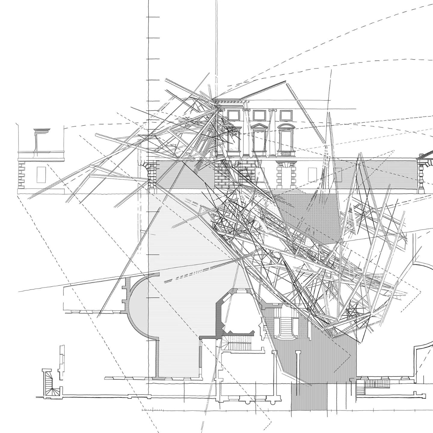 A Complete Body of Architecture _ pl58-59 _ House opposite Chesterfield House (after Ware, 1756) #wip #architecture #architecturaldrawing #speculativedesign #reconstruction #projection #fabrication #fiction