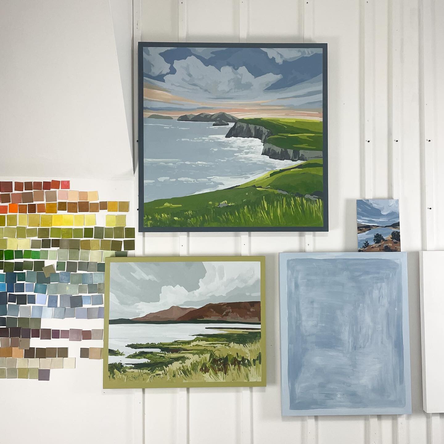 &amp; onto the next one. Having an entire wall full of Ireland is going to be so magical ✨
.
.
#irelandart #ireland #irelandphotography #irelandtravel #originalart #artist #southeasternartist #travelingartist #landscapepainting