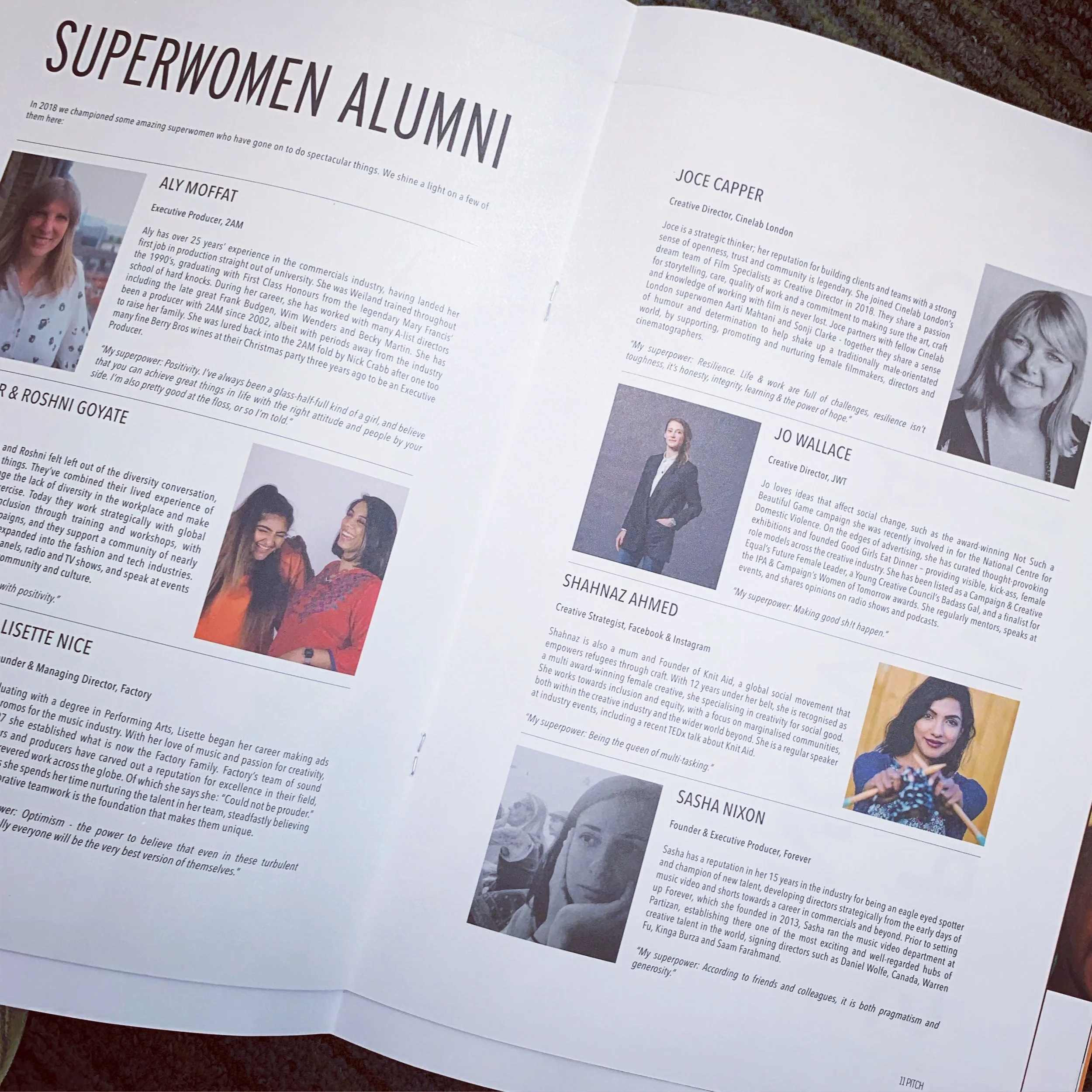 Having been one of Pitch Fanzine’s 100 Superwomen in 2018, I was featured as one of 6 alumni in 2019.